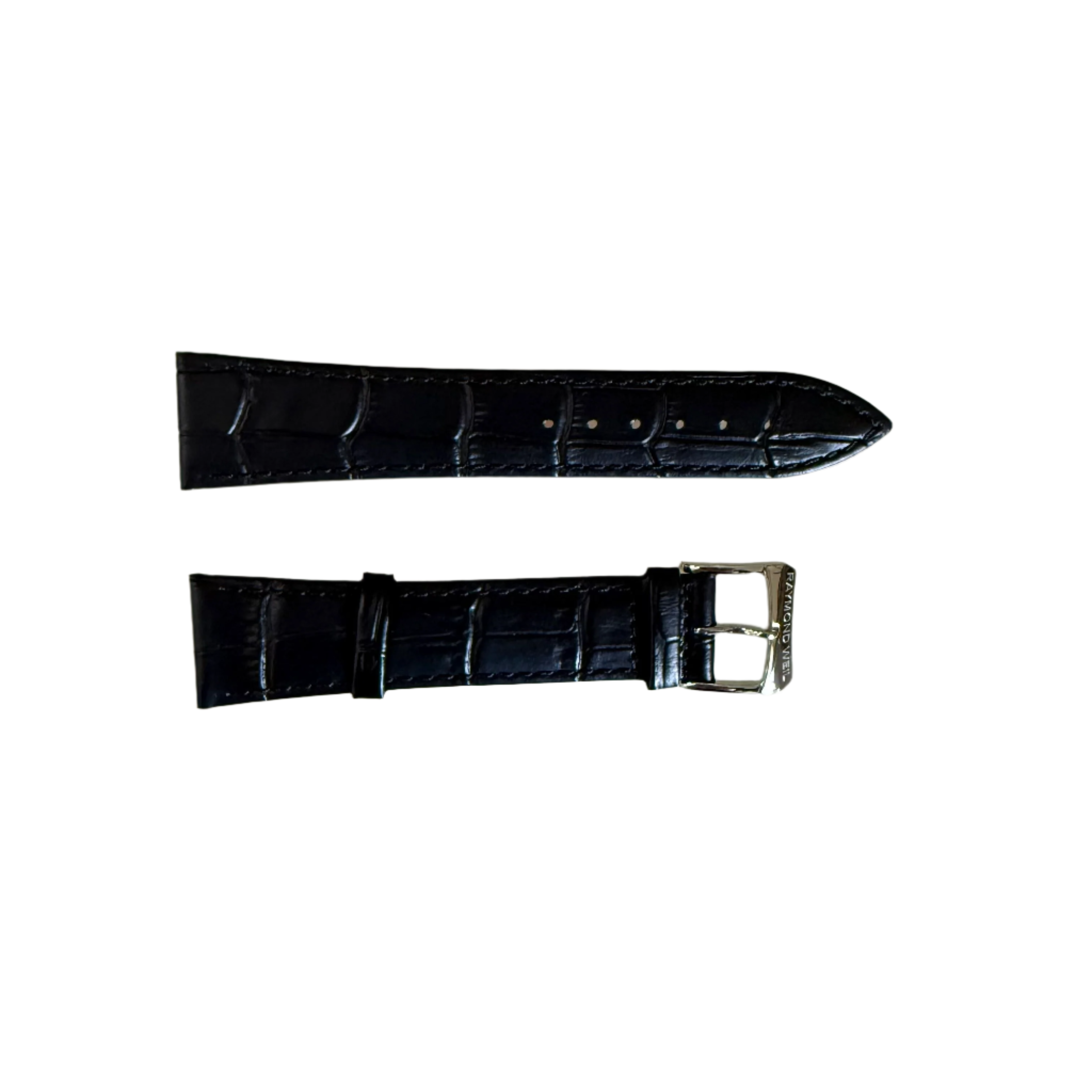 Authentic Raymond Weil Black Alligator Watch Strap Band 22mm w Buckle