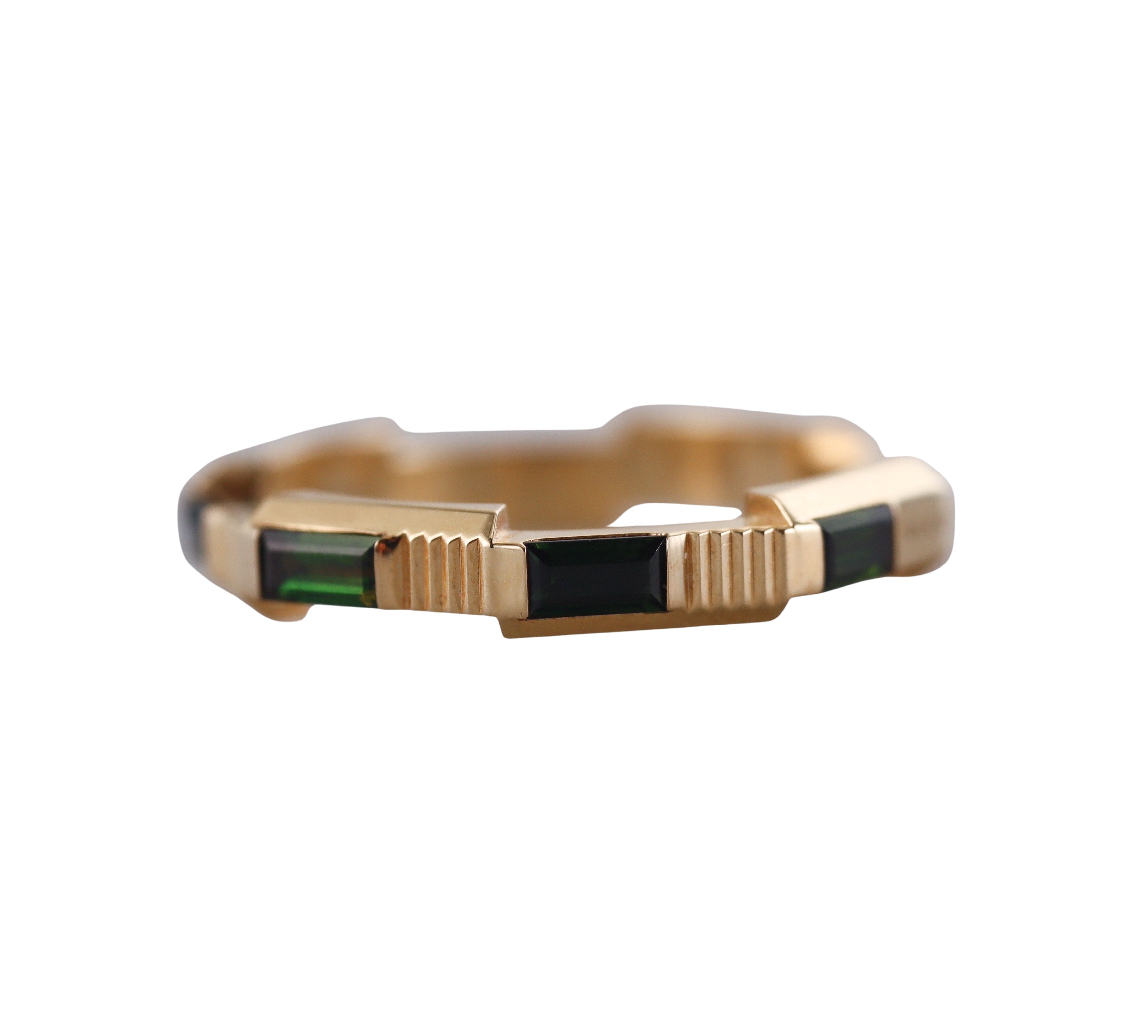 18k Gucci Link to Love Yellow Gold Tourmaline Ring Retail $2700