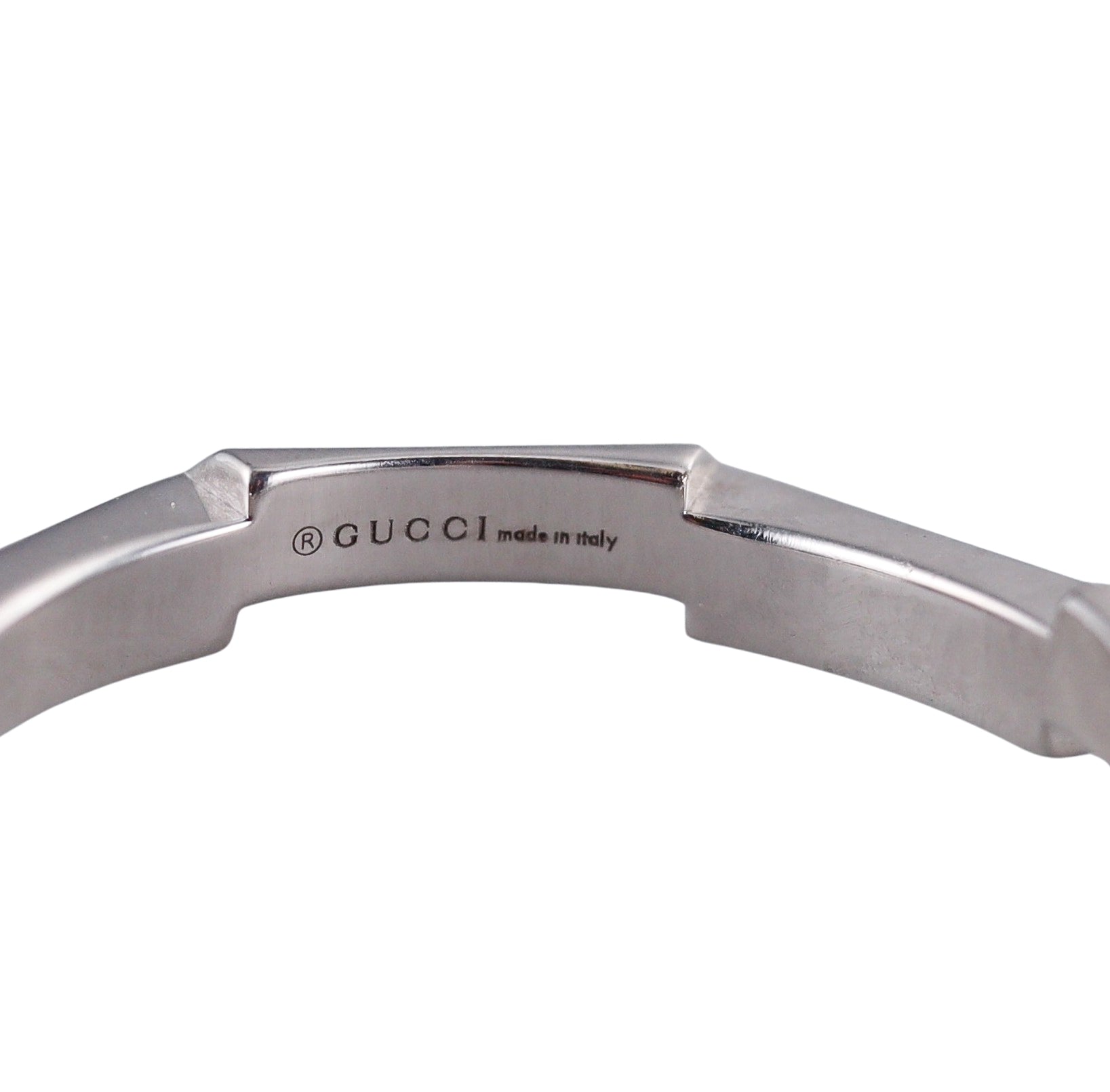 18k Gucci Link to Love White Gold Diamond Ring Retail $2250