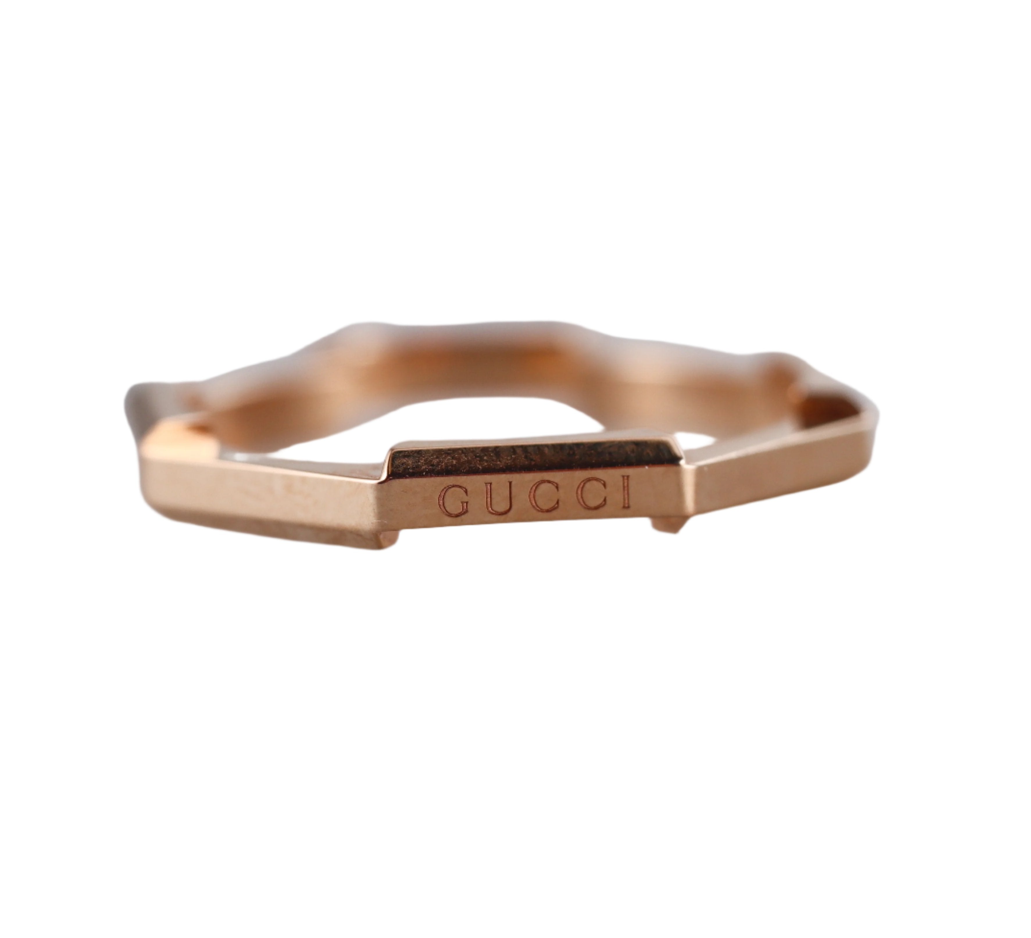 18k Gucci Link to Love Rose Gold Ring Retail $980