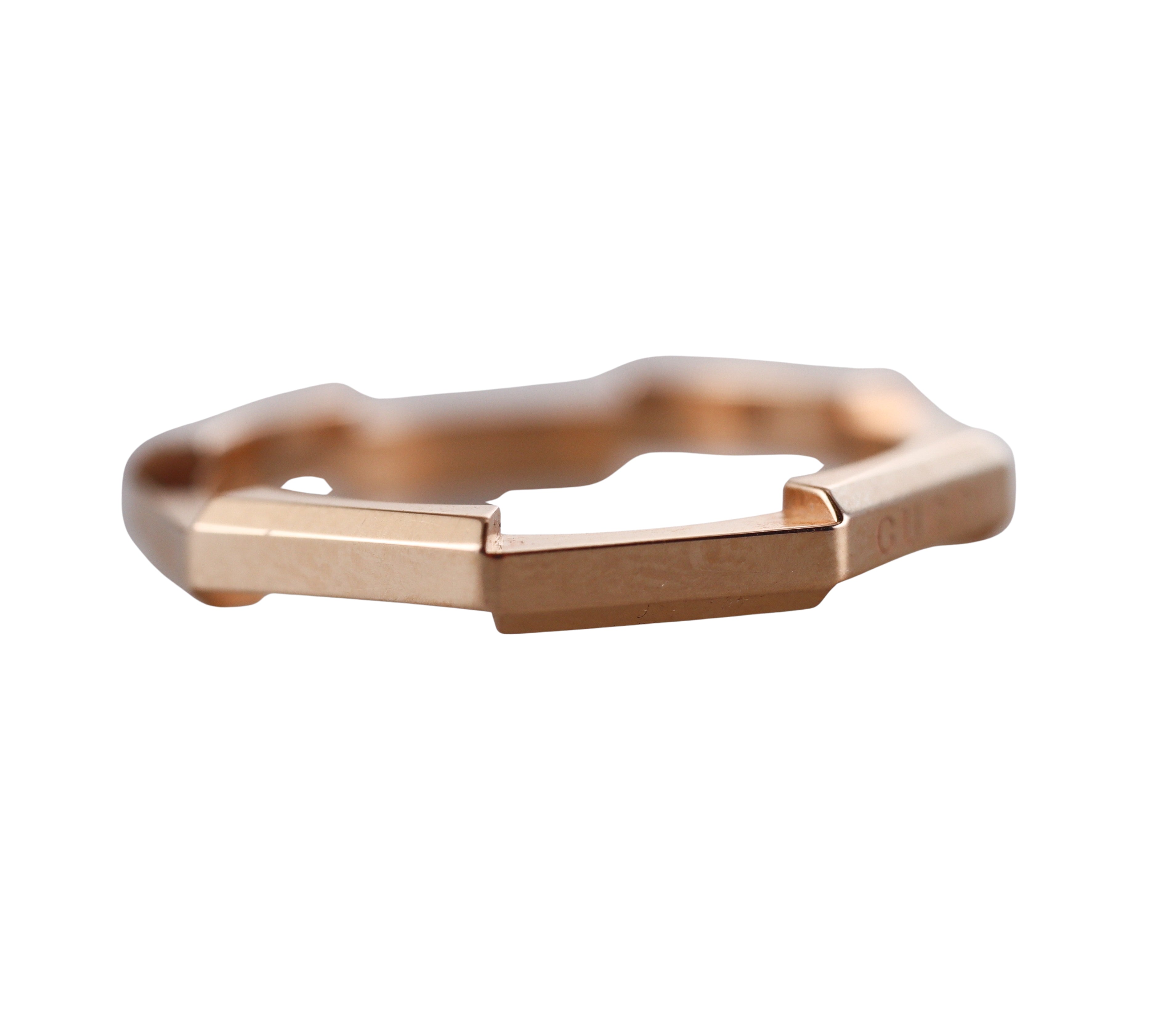 18k Gucci Link to Love Rose Gold Ring Retail $980