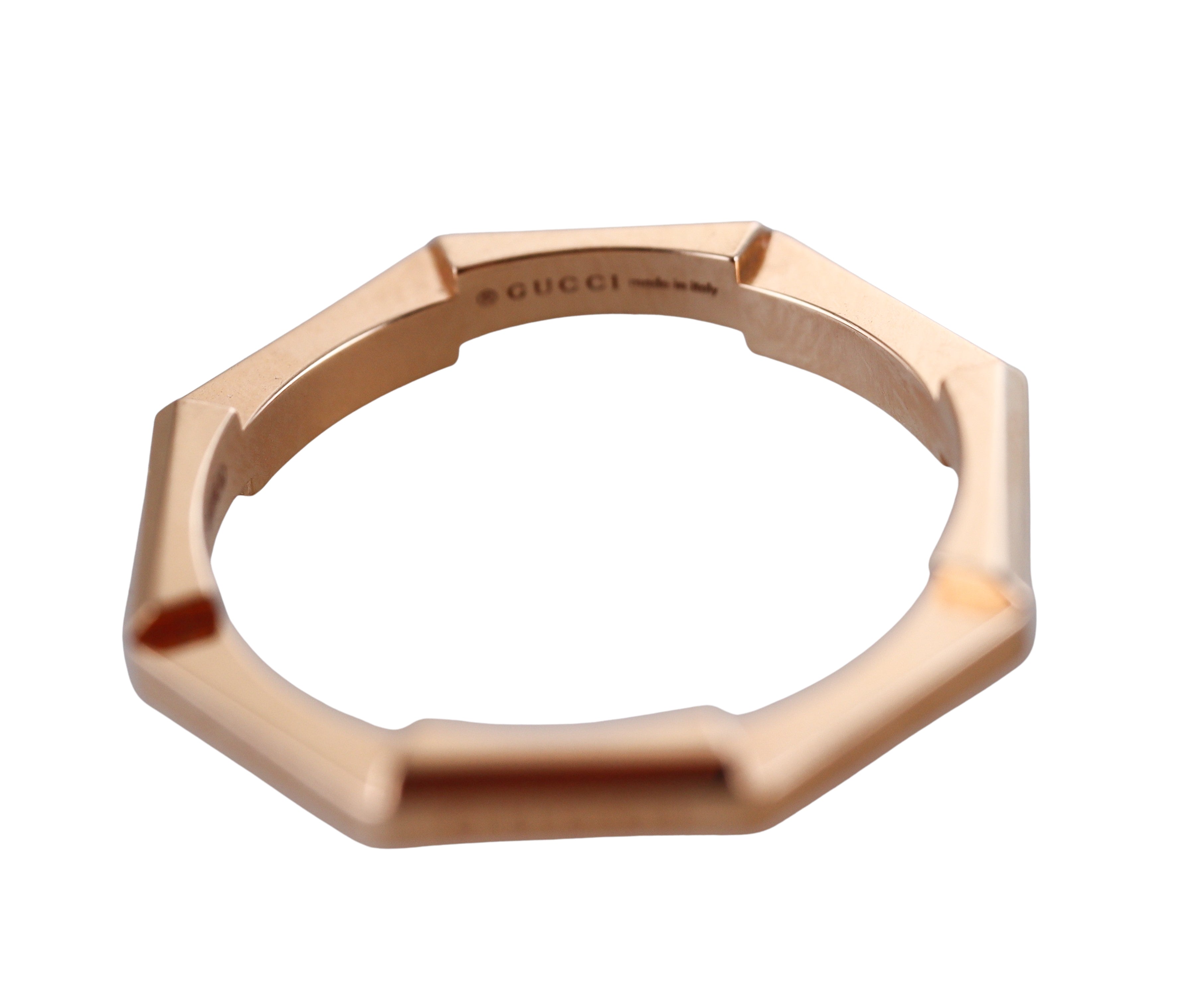 18k Gucci Link to Love Rose Gold Ring Retail $980