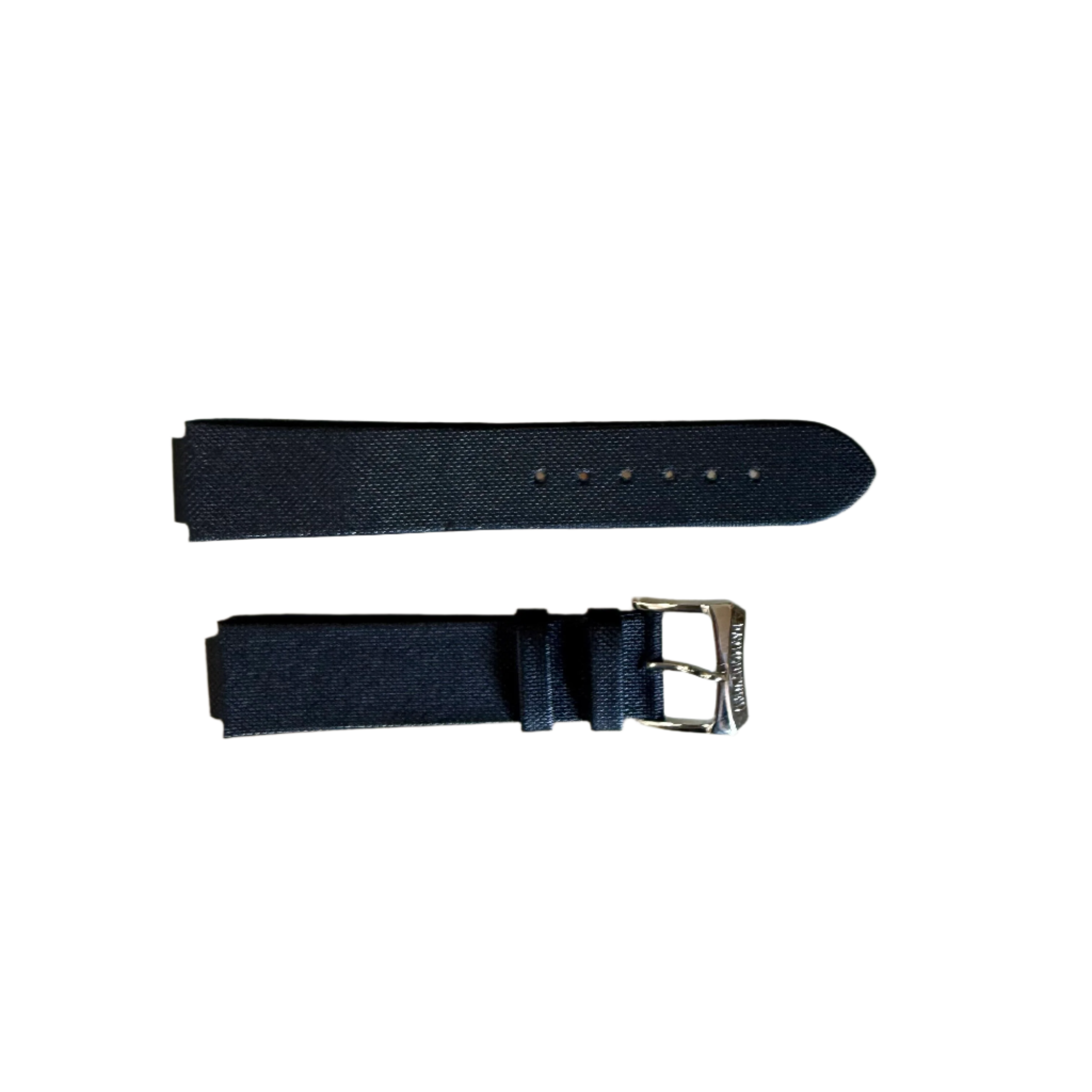 Authentic Raymond Weil Black Textured Leather Watch Strap Band 20mm w Buckle