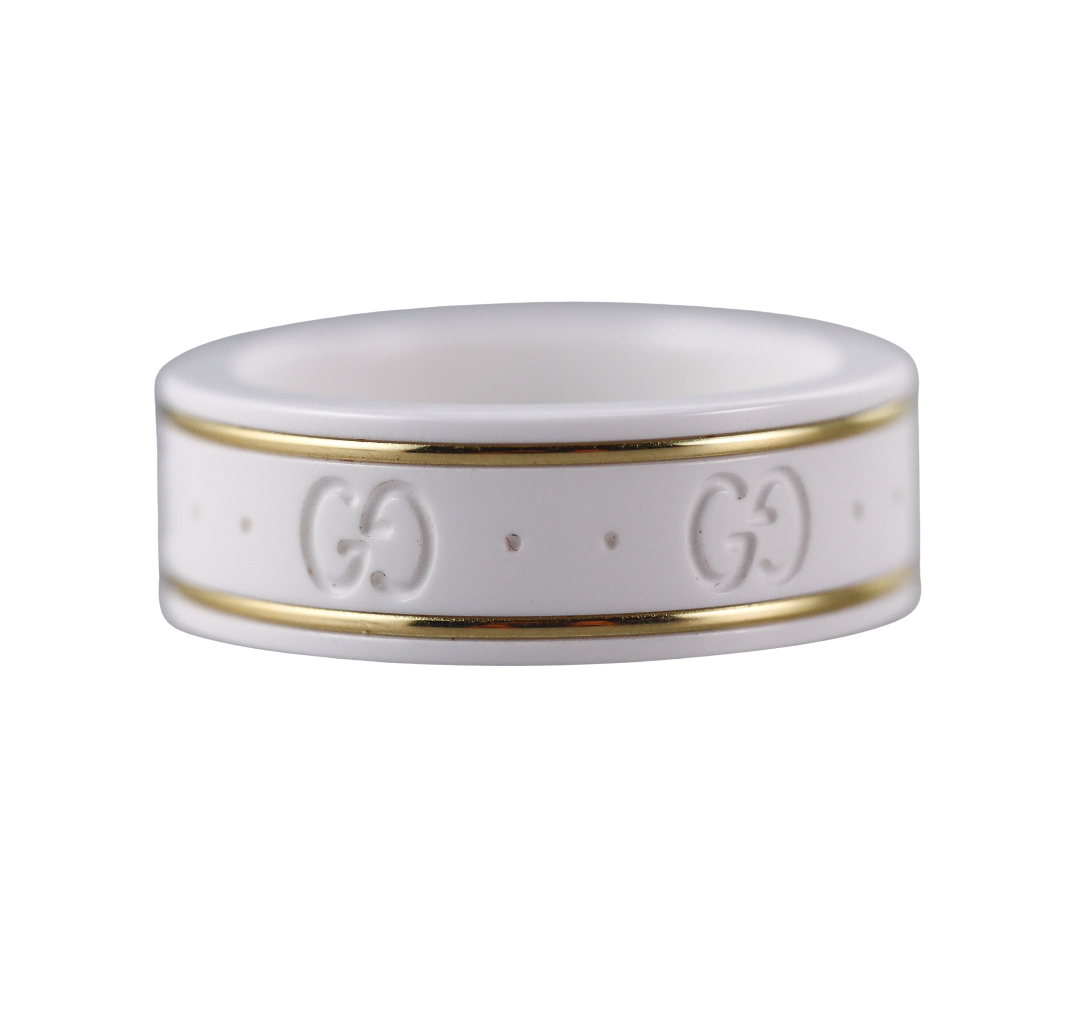 18k Gucci Zirconia Band Ring Retail $700