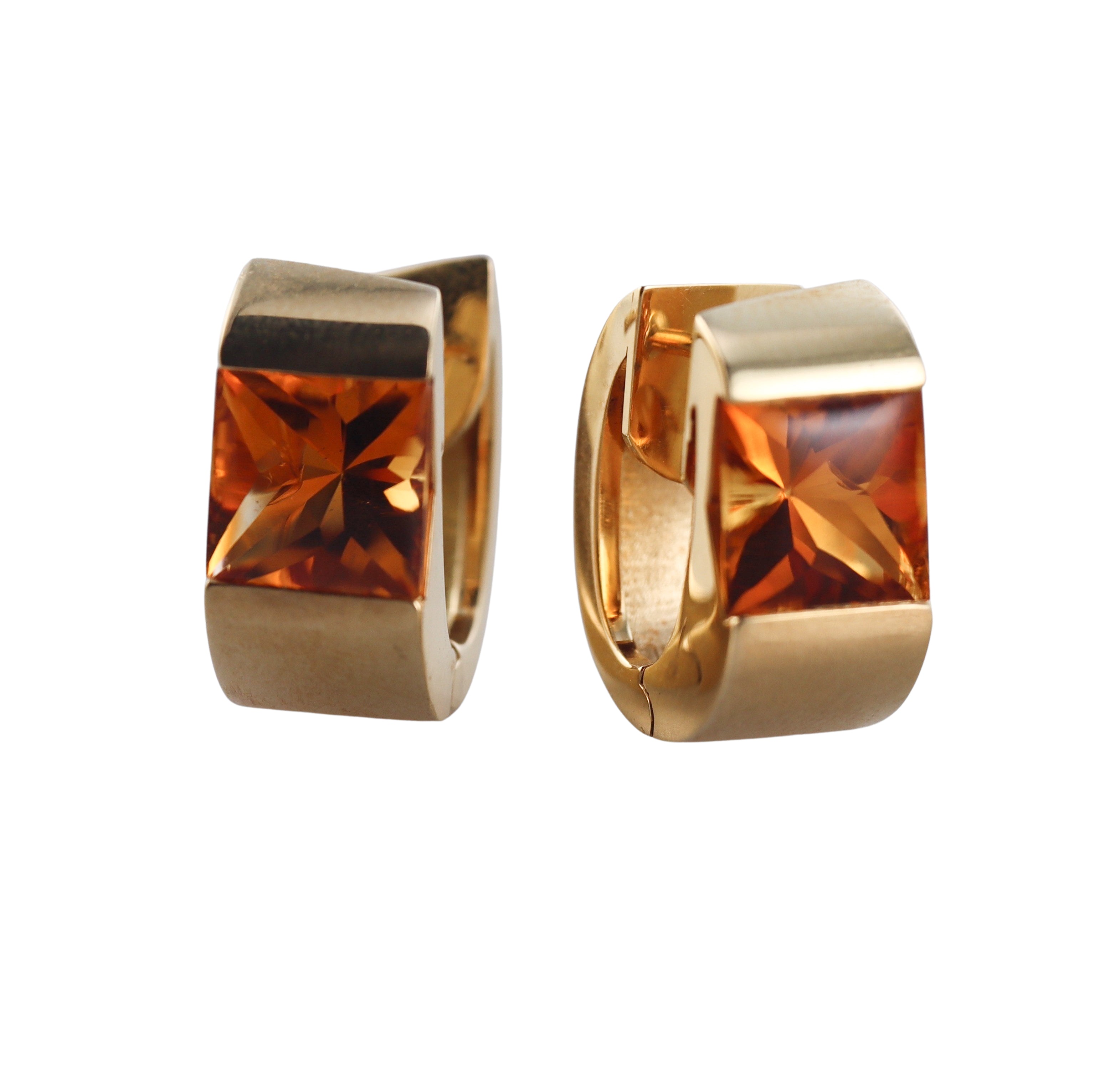 Bucherer 18k Gold Citrine Earrings