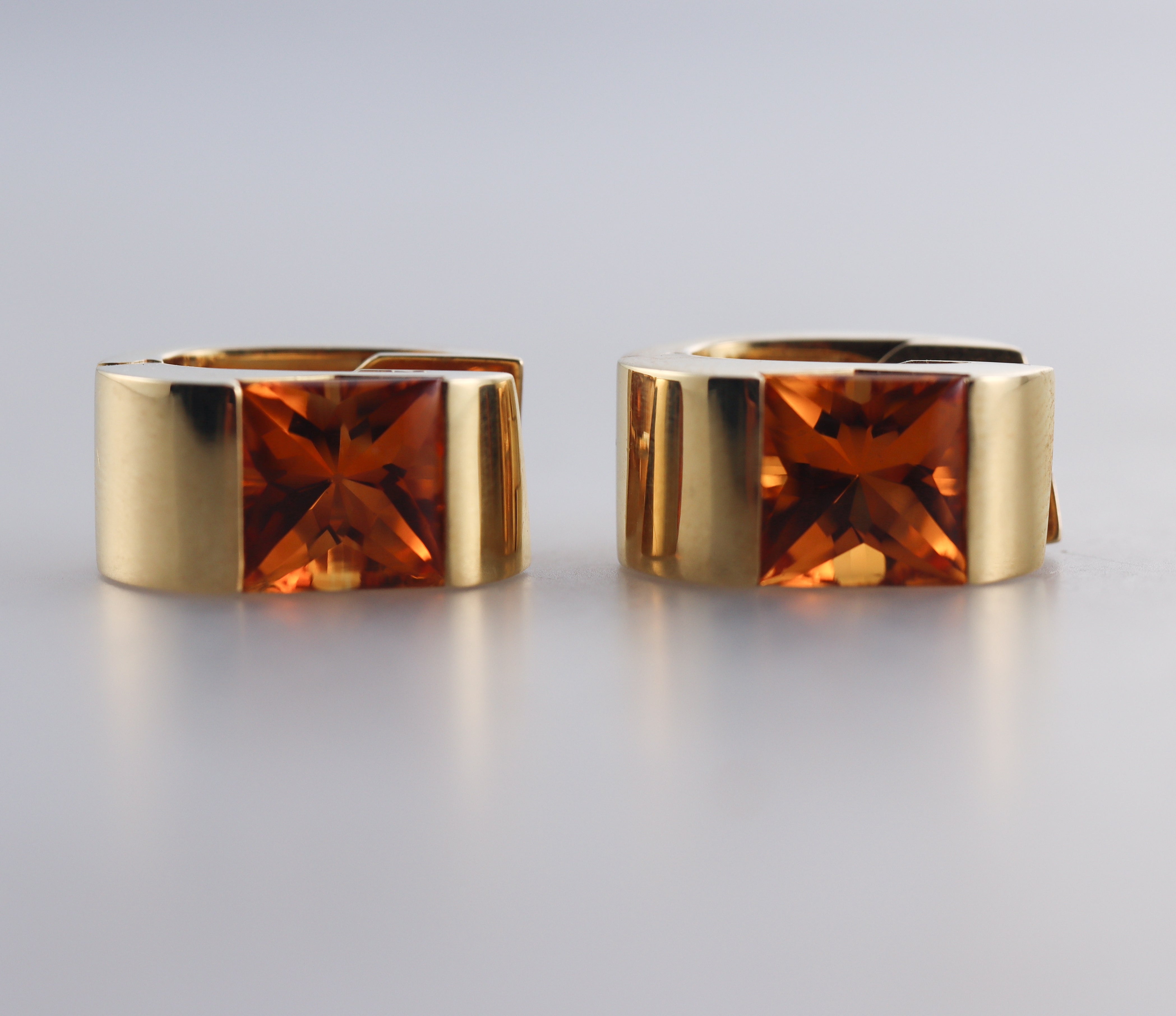 Bucherer 18k Gold Citrine Earrings