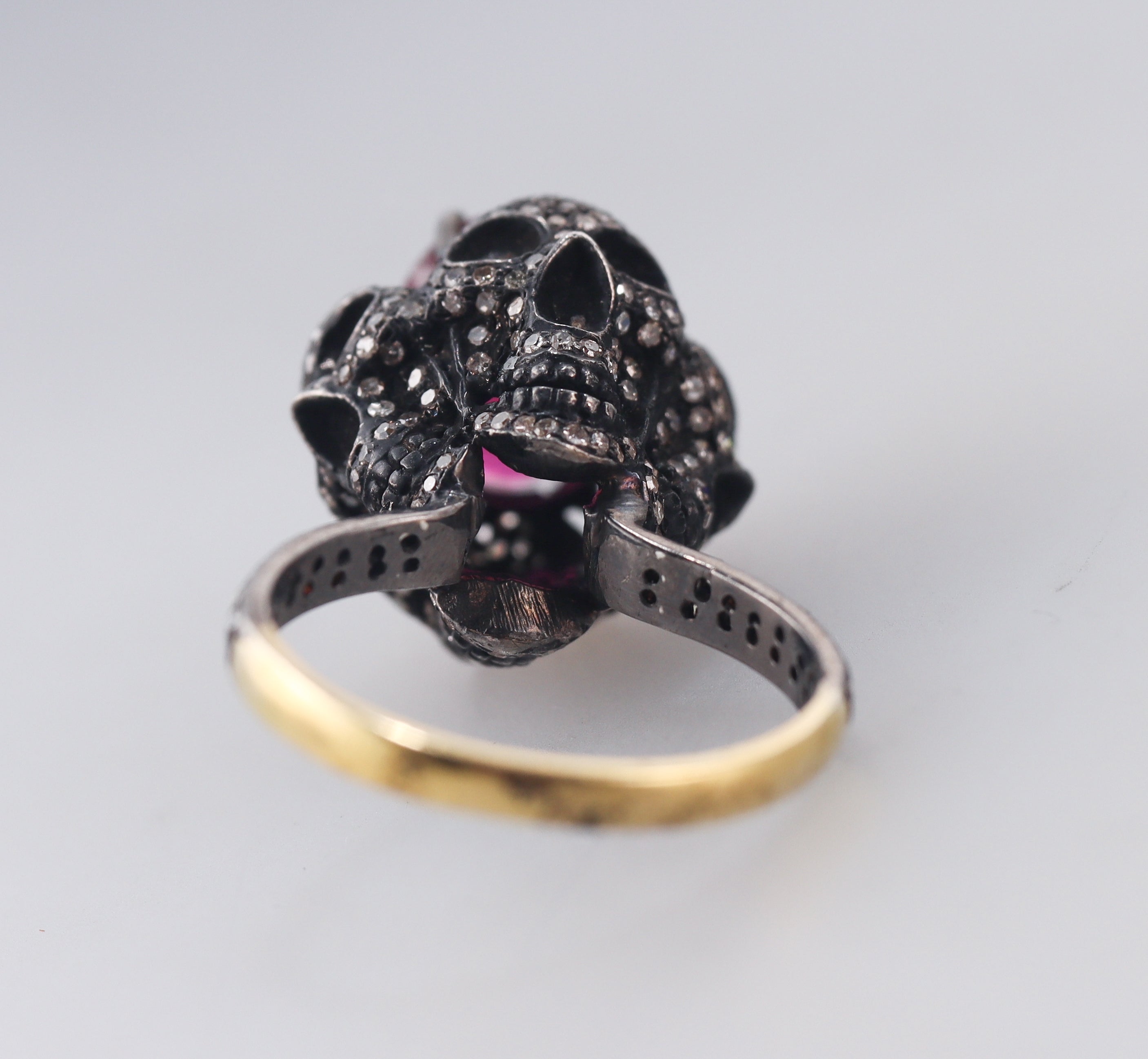 Bavna 14k Gold Pink Tourmaline and Diamond Ring