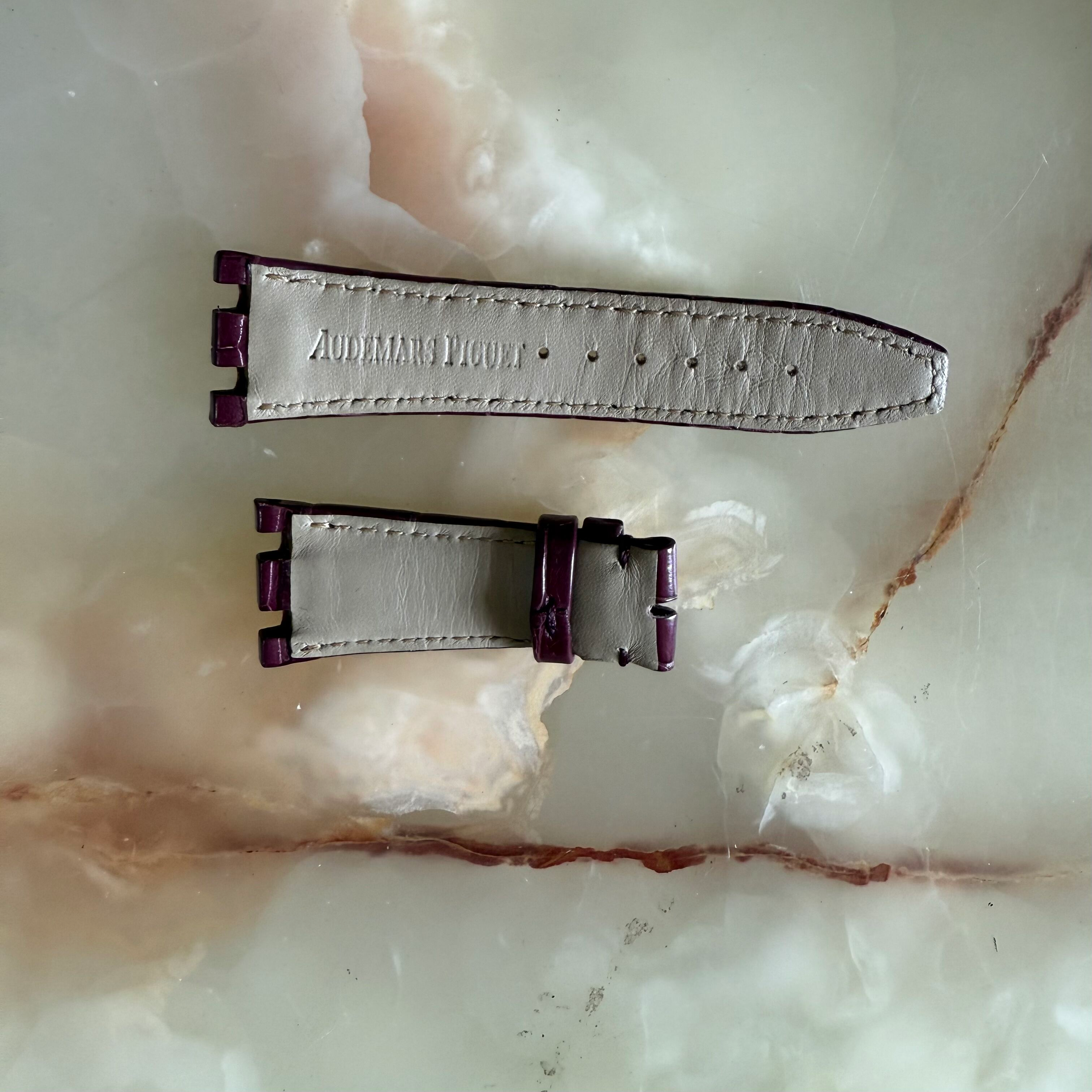 Authentic Audemars Piguet Plum Alligator Watch Strap Band 24mm