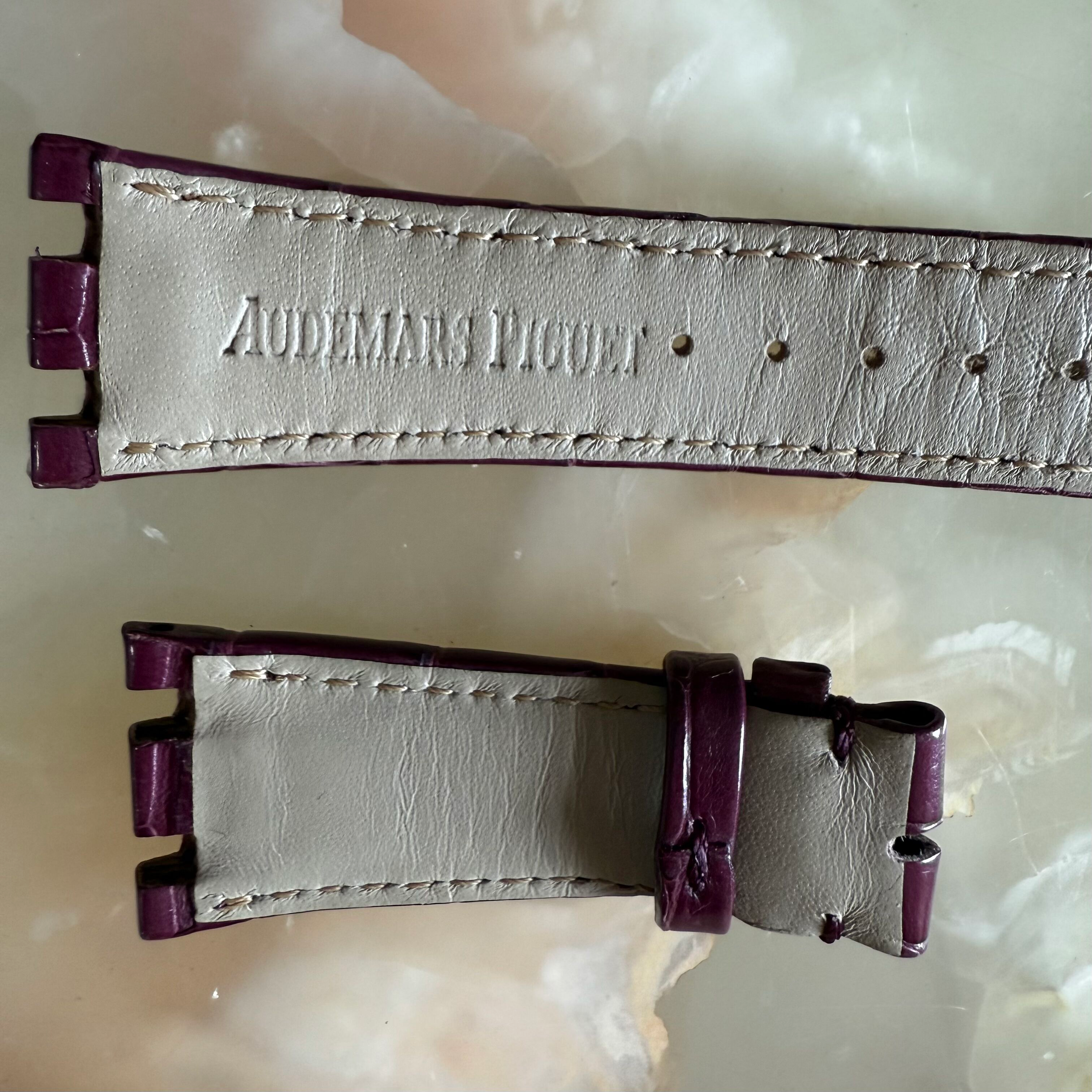 Authentic Audemars Piguet Plum Alligator Watch Strap Band 24mm
