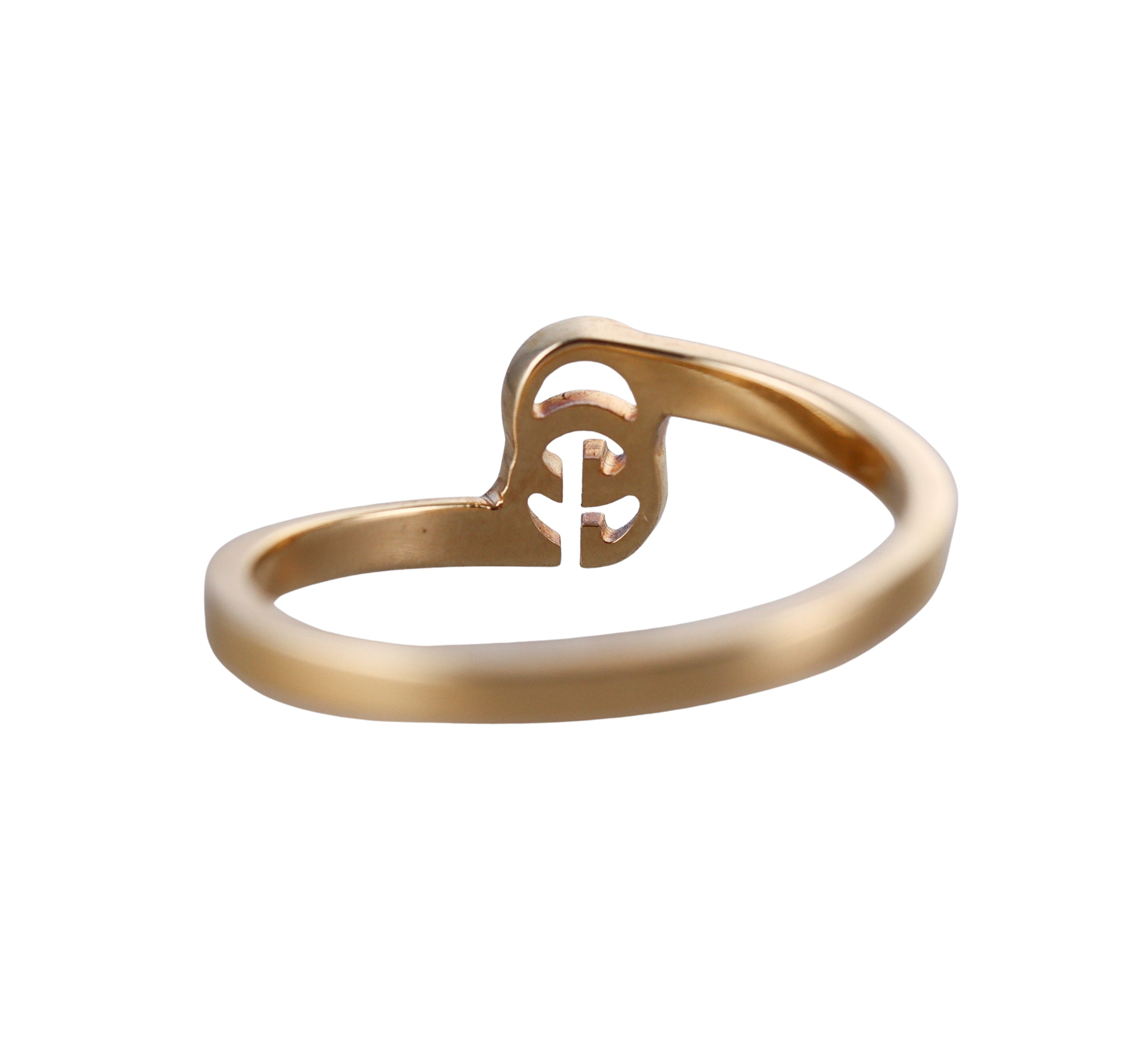 18k Gucci Running GG Yellow Gold Ring Retail $850