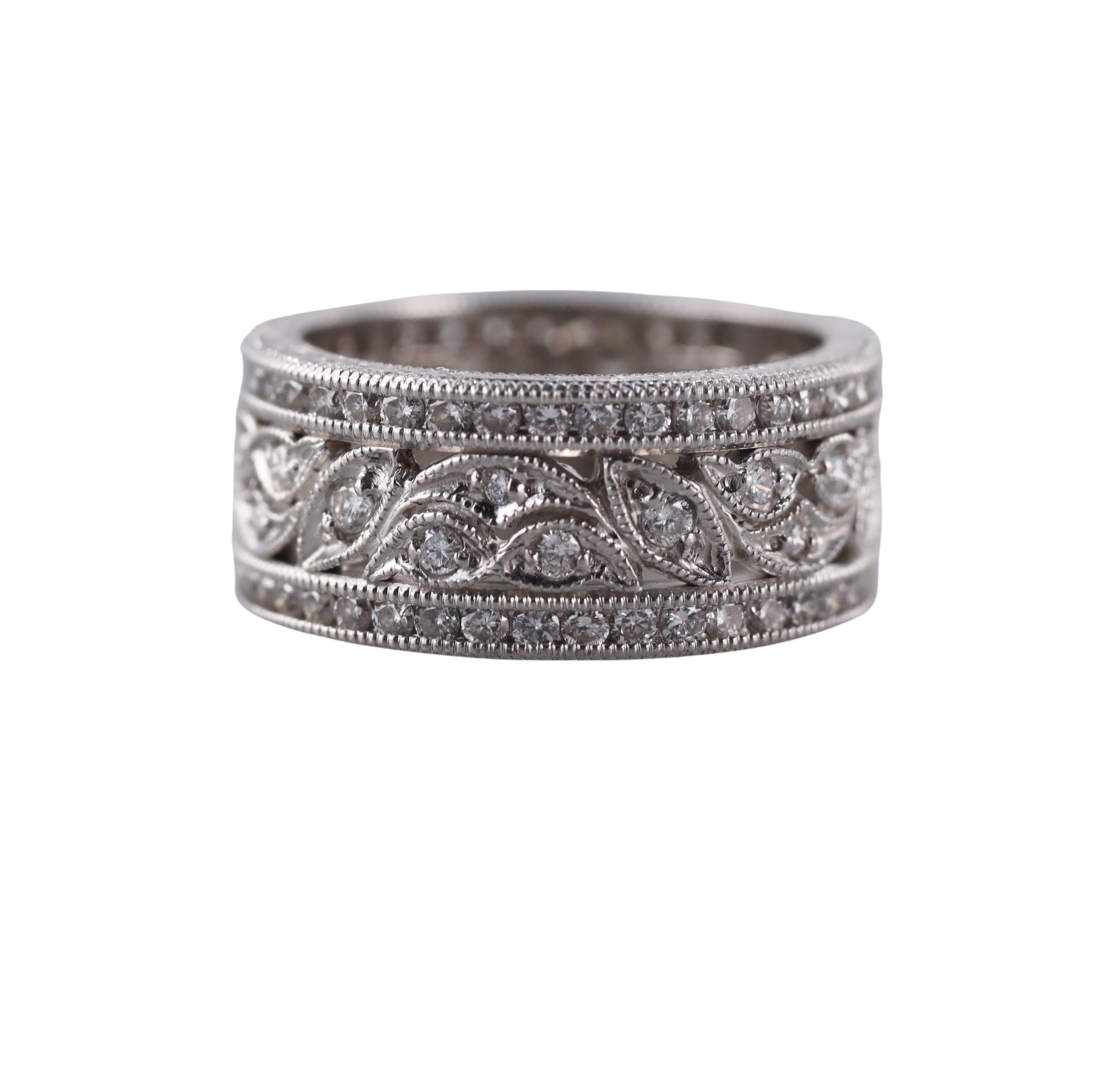 Platinum Diamond Eternity Wedding Band Ring