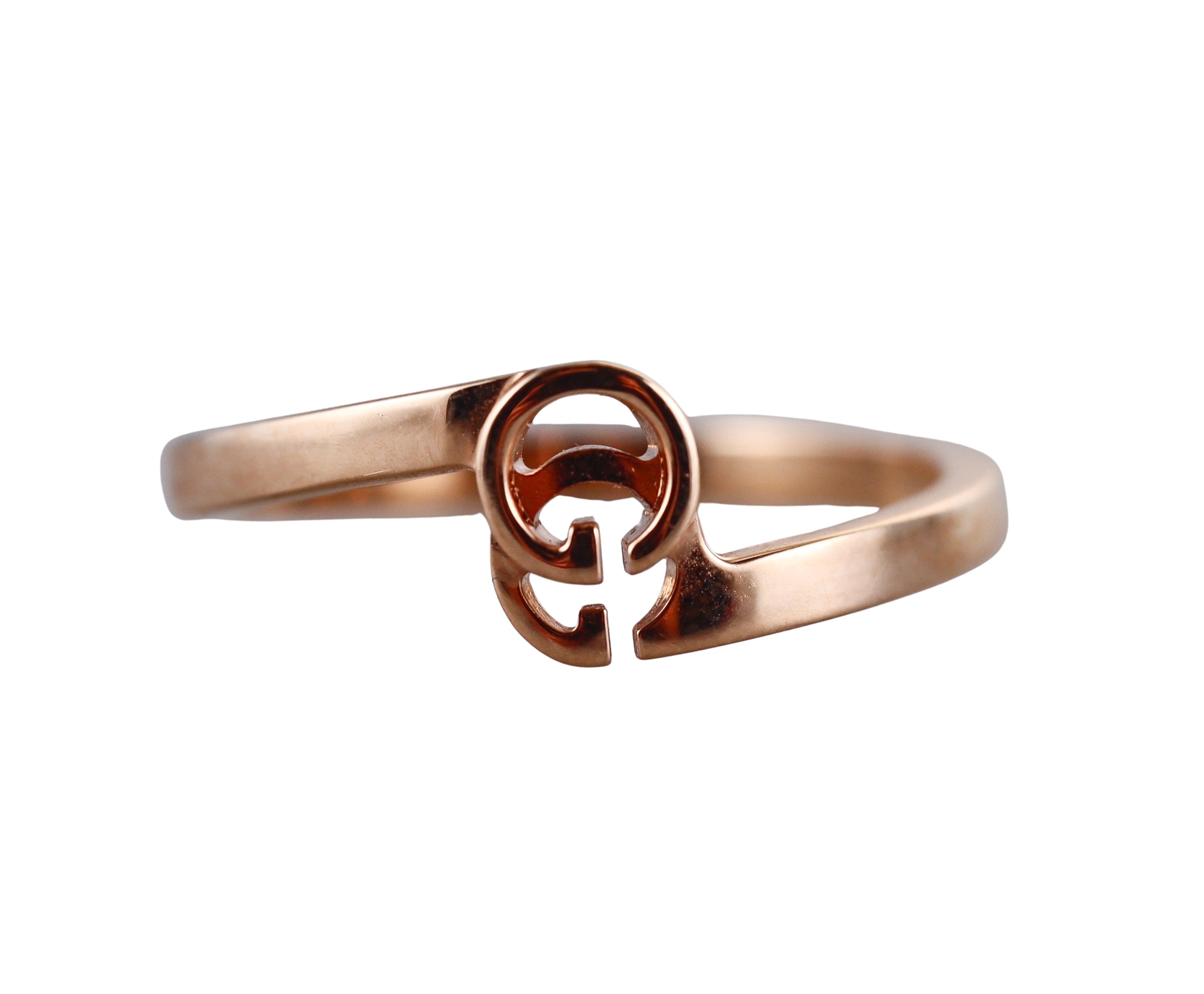 18k Gucci Running GG Rose Gold Ring Retail $850