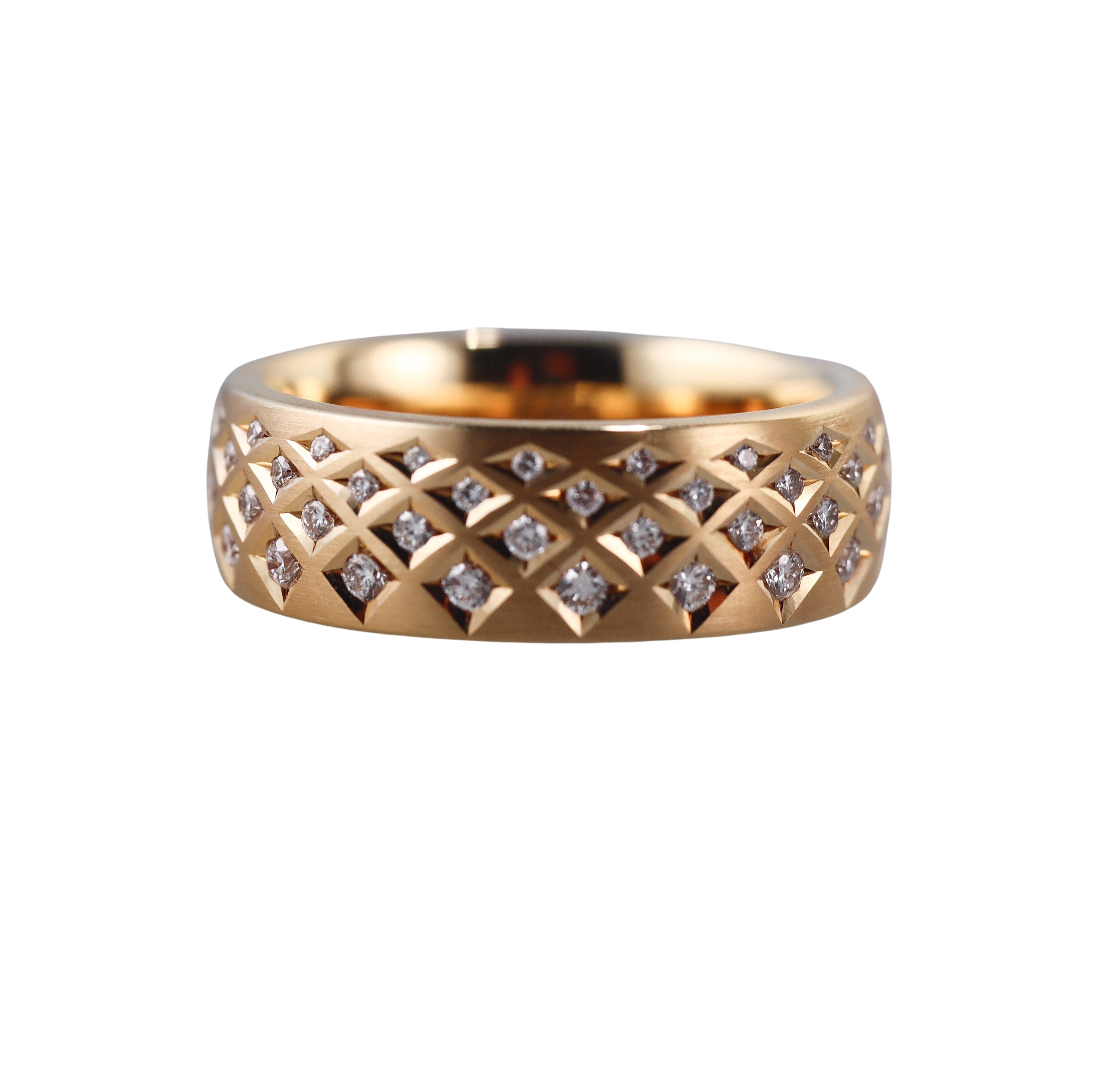 18k Yellow Gold Diamond Band Ring