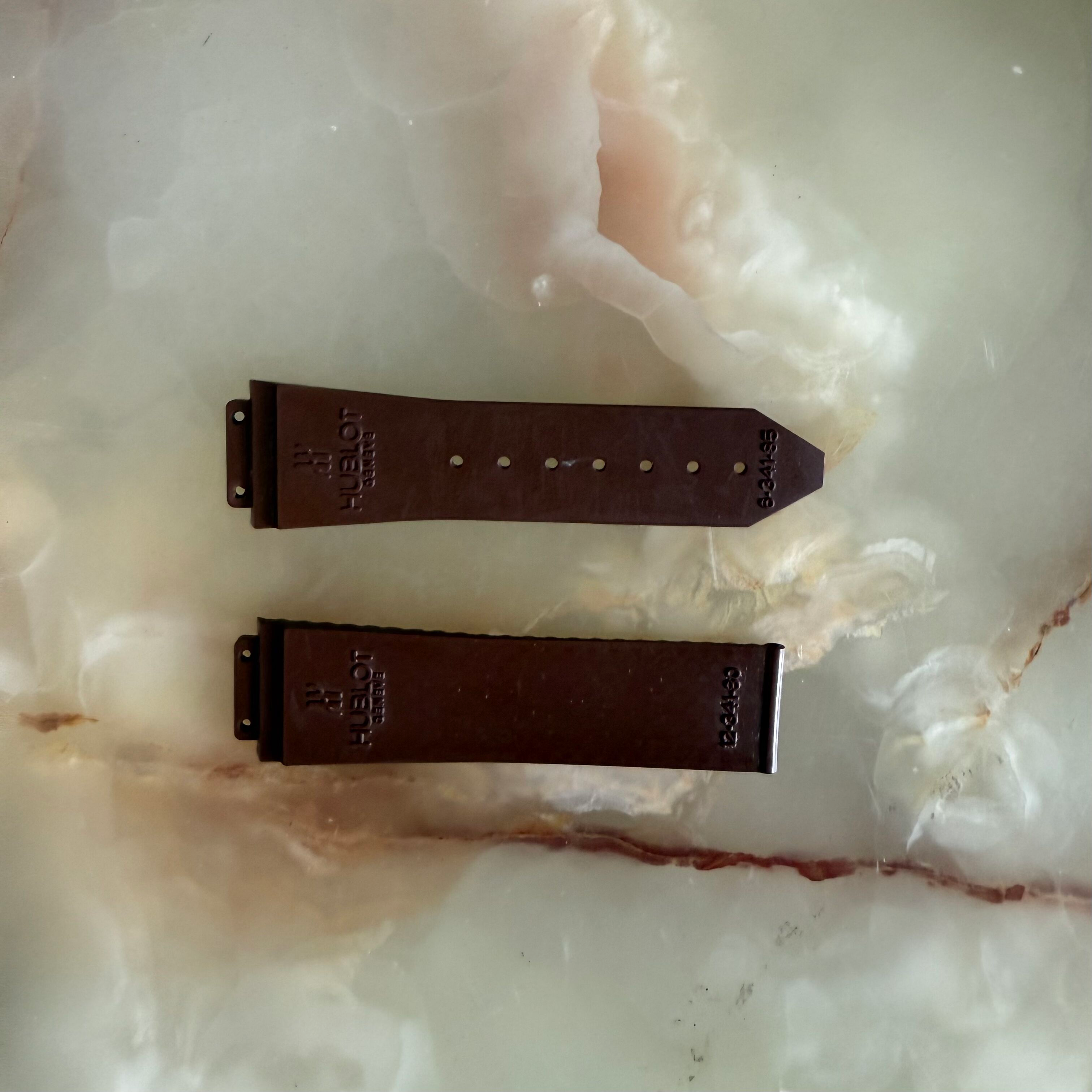 Authentic Hublot Brown Rubber Watch Strap Band 22mm 12-341-80 & 6-341-85