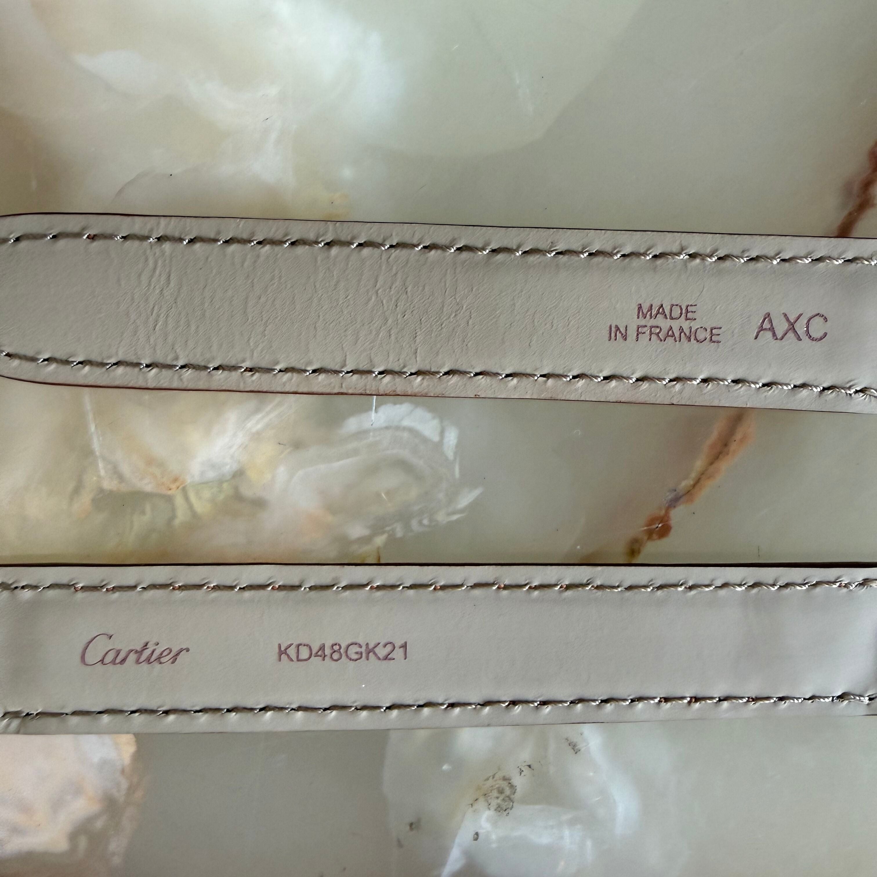 Authentic Cartier Brown Alligator Watch Strap Band 16.25mm KD48GK21