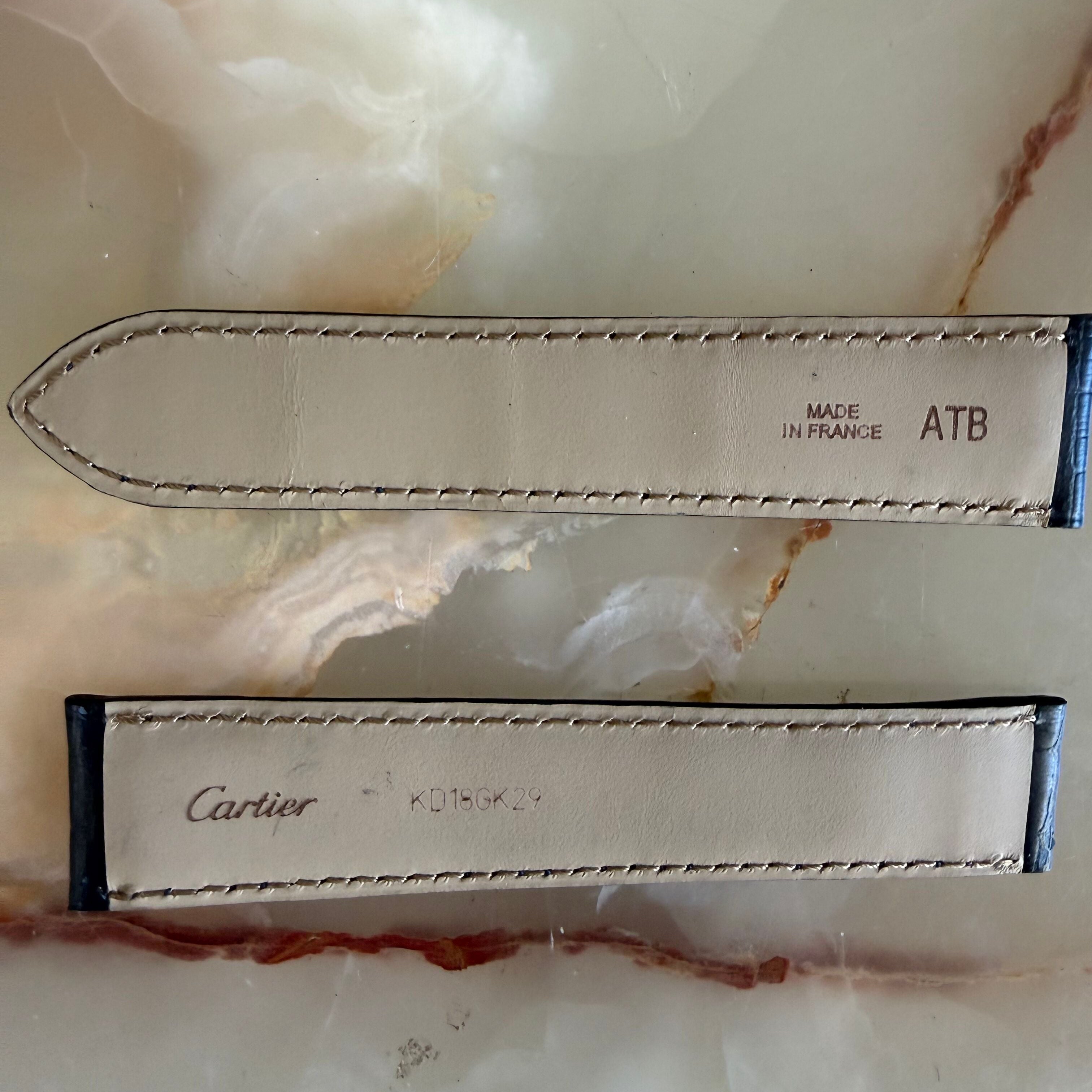 Authentic Cartier Blue Alligator Watch Strap Band 20mm