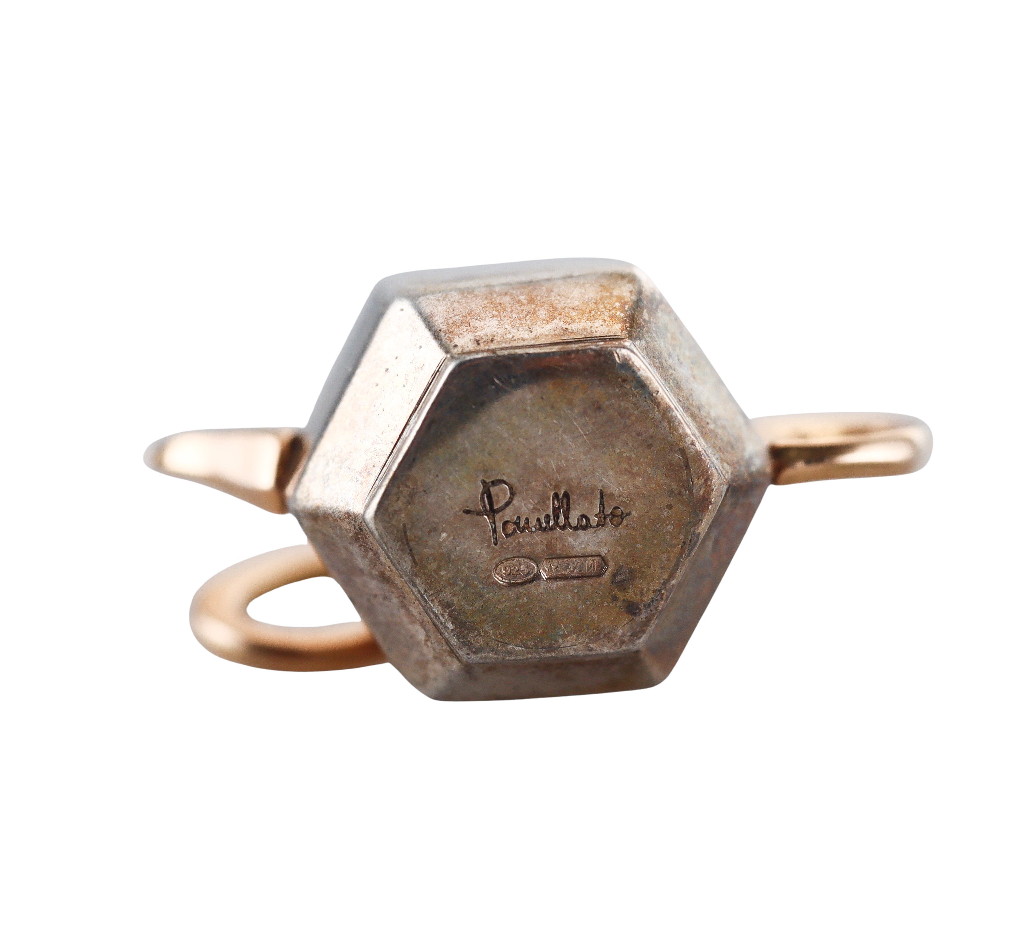 Pomellato 18k Rose Gold Sterling Silver Tea Pot Charm Pendant