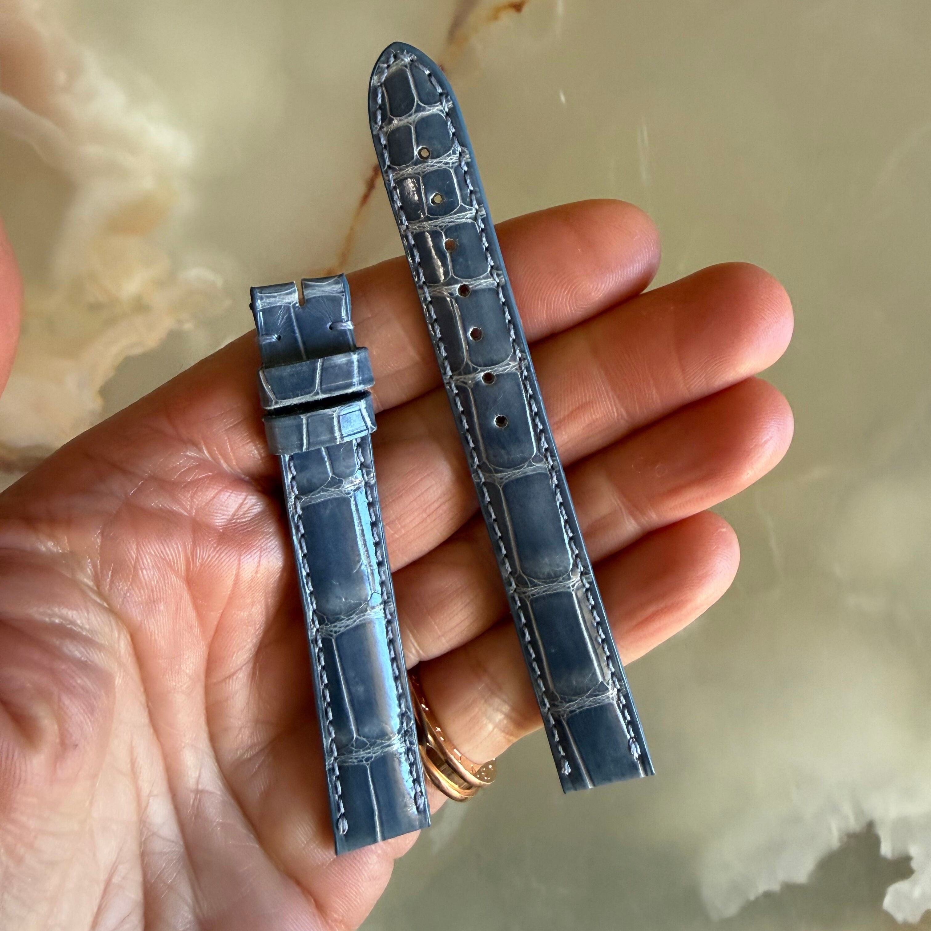 Authentic Cartier Blue Alligator Watch Strap Band 13mm