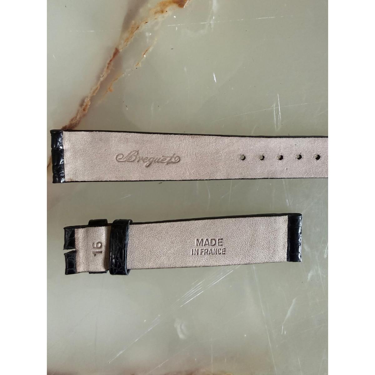Authentic Breguet Black Alligator Watch Band Strap 16mm