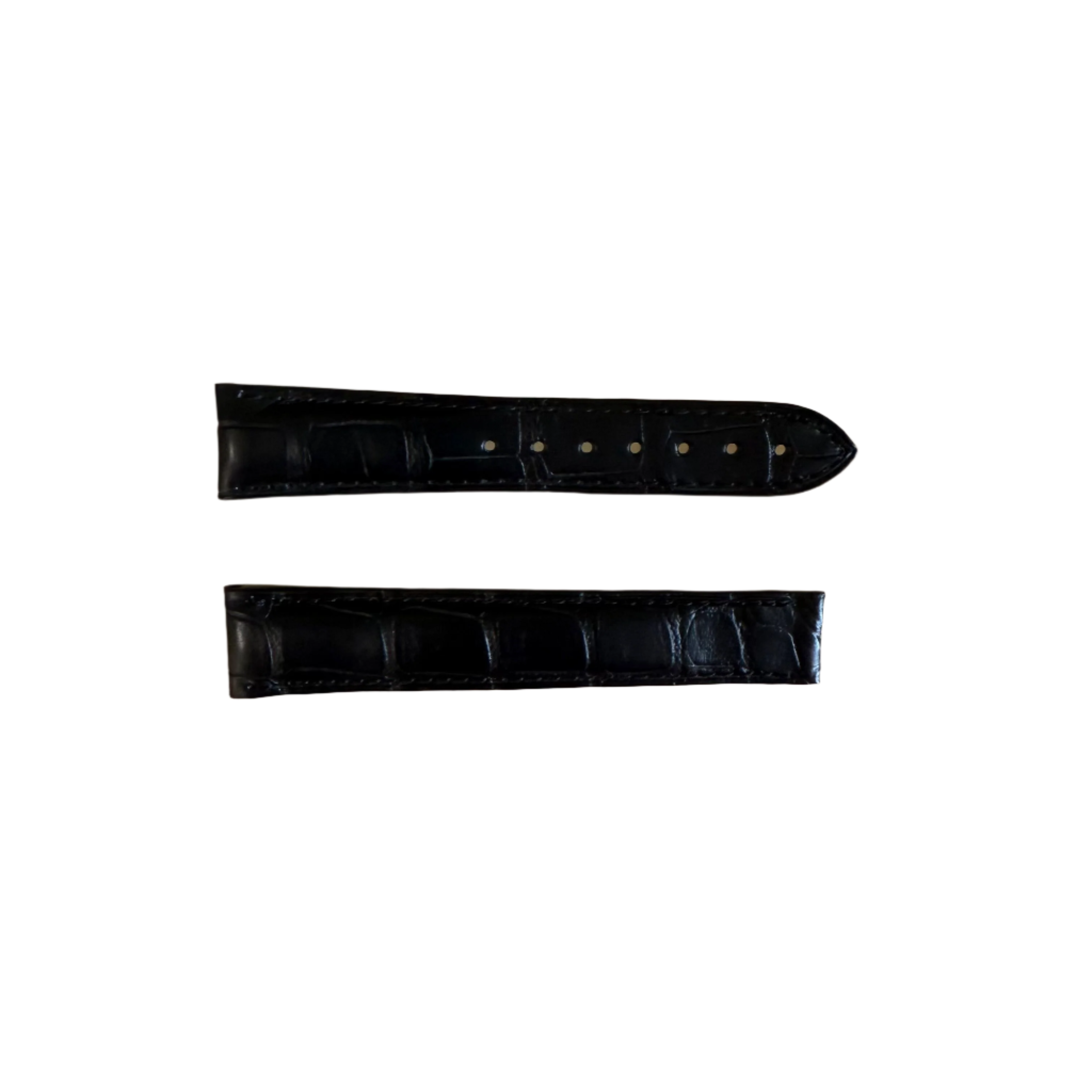 Authentic Omega Black Alligator Watch Strap Band 19mm 98000041