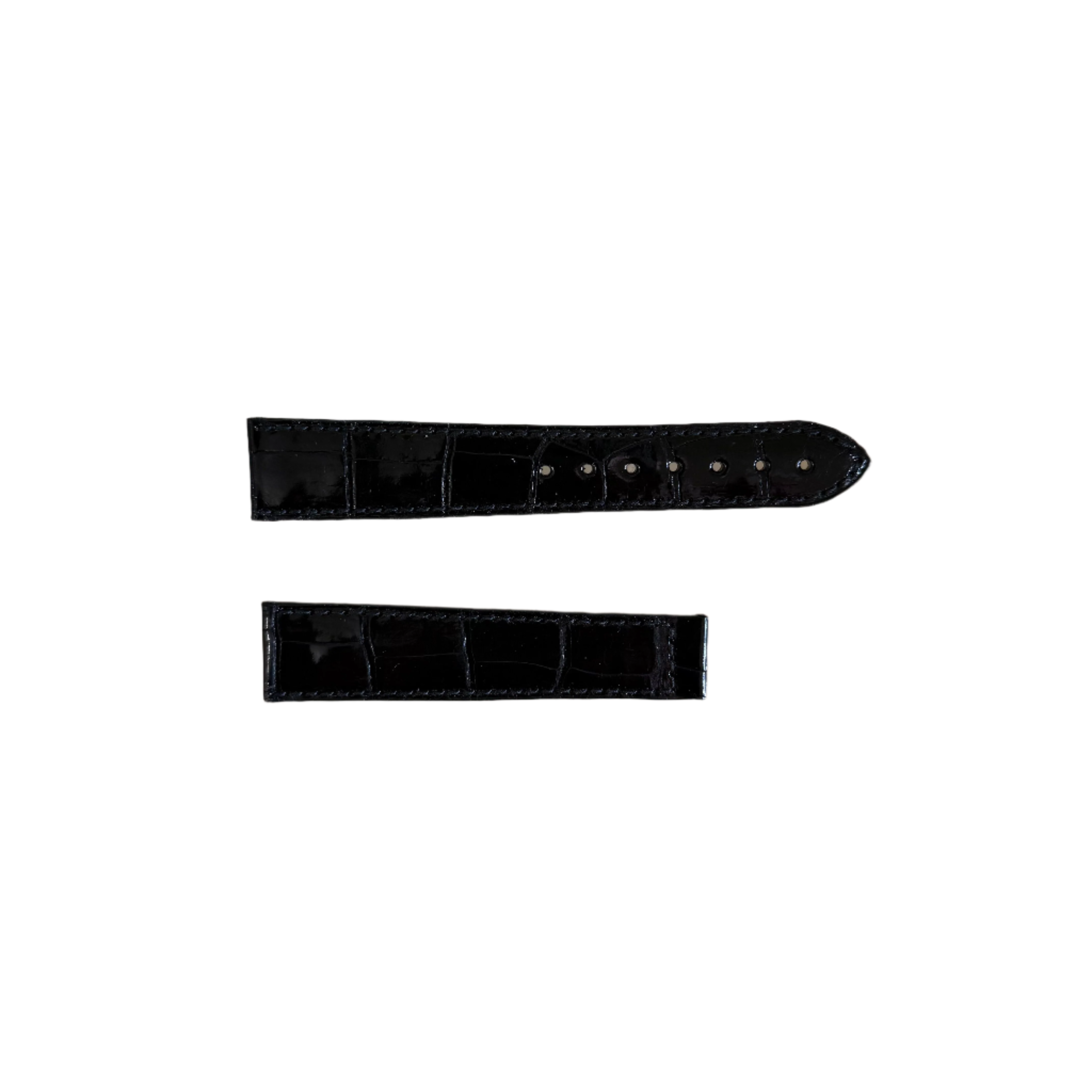 Authentic Omega Black Alligator Watch Strap Band 19mm