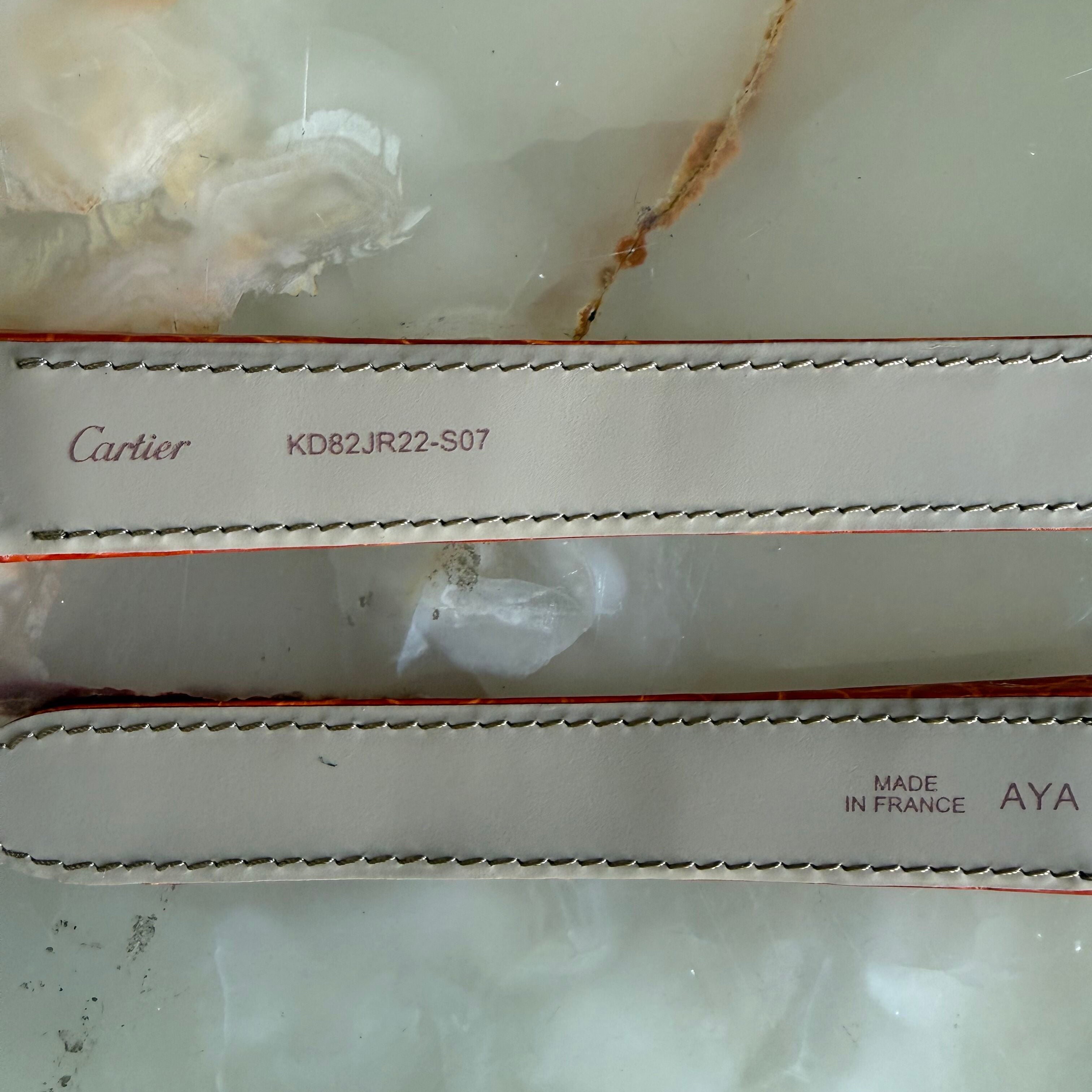 Authentic Cartier Orange Alligator Quick Release Watch Strap Band 19.75mm KD82JR22-S07