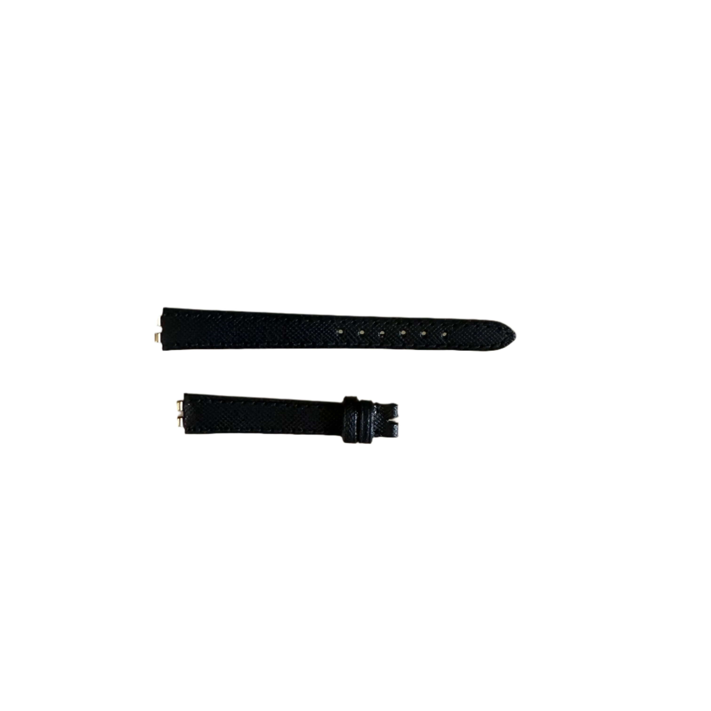 Authentic Lady's Omega Black Leather Watch Strap Band 12mm