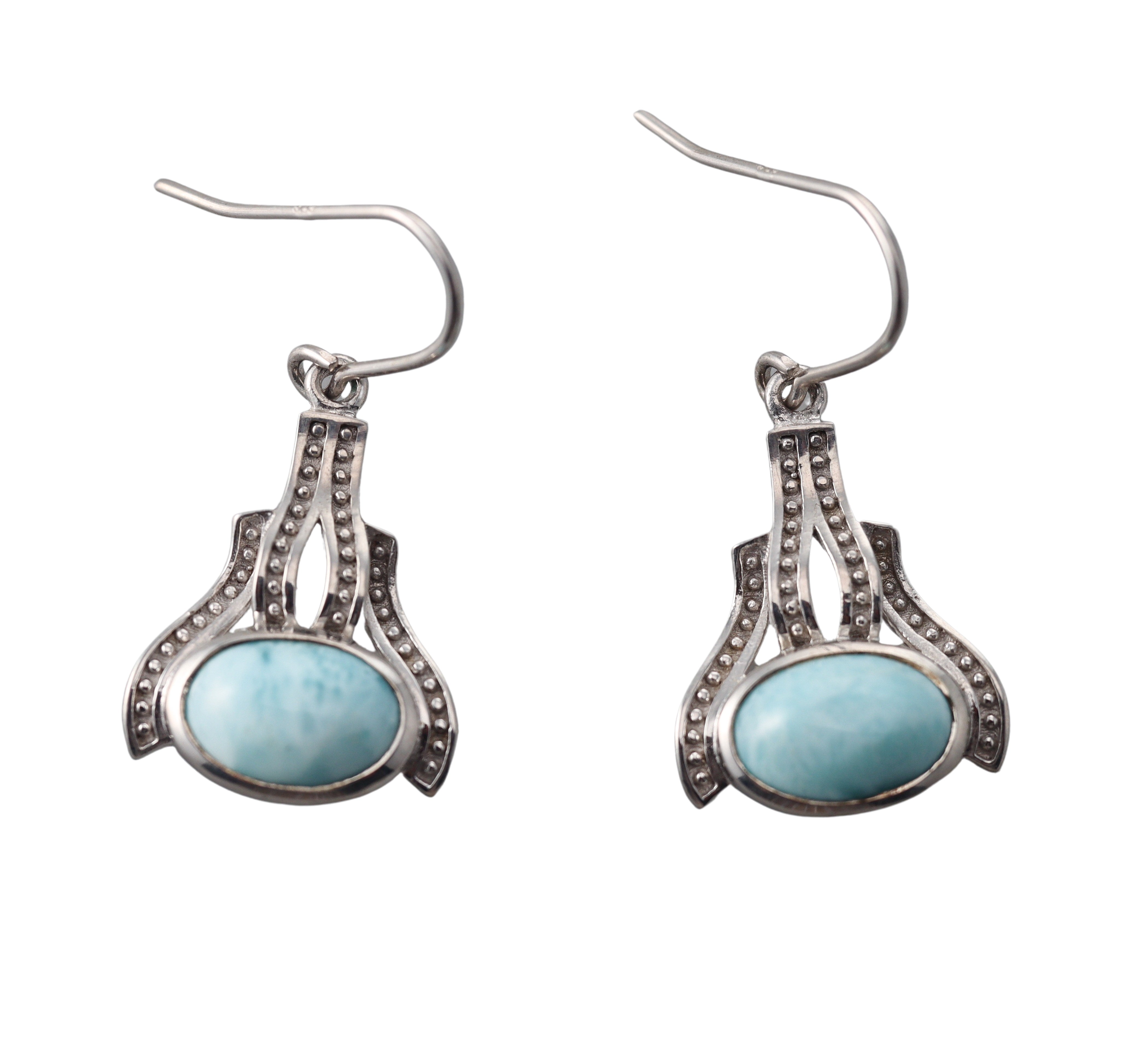 Marahlago Sterling Silver Larimar Earrings #079 Retail $262