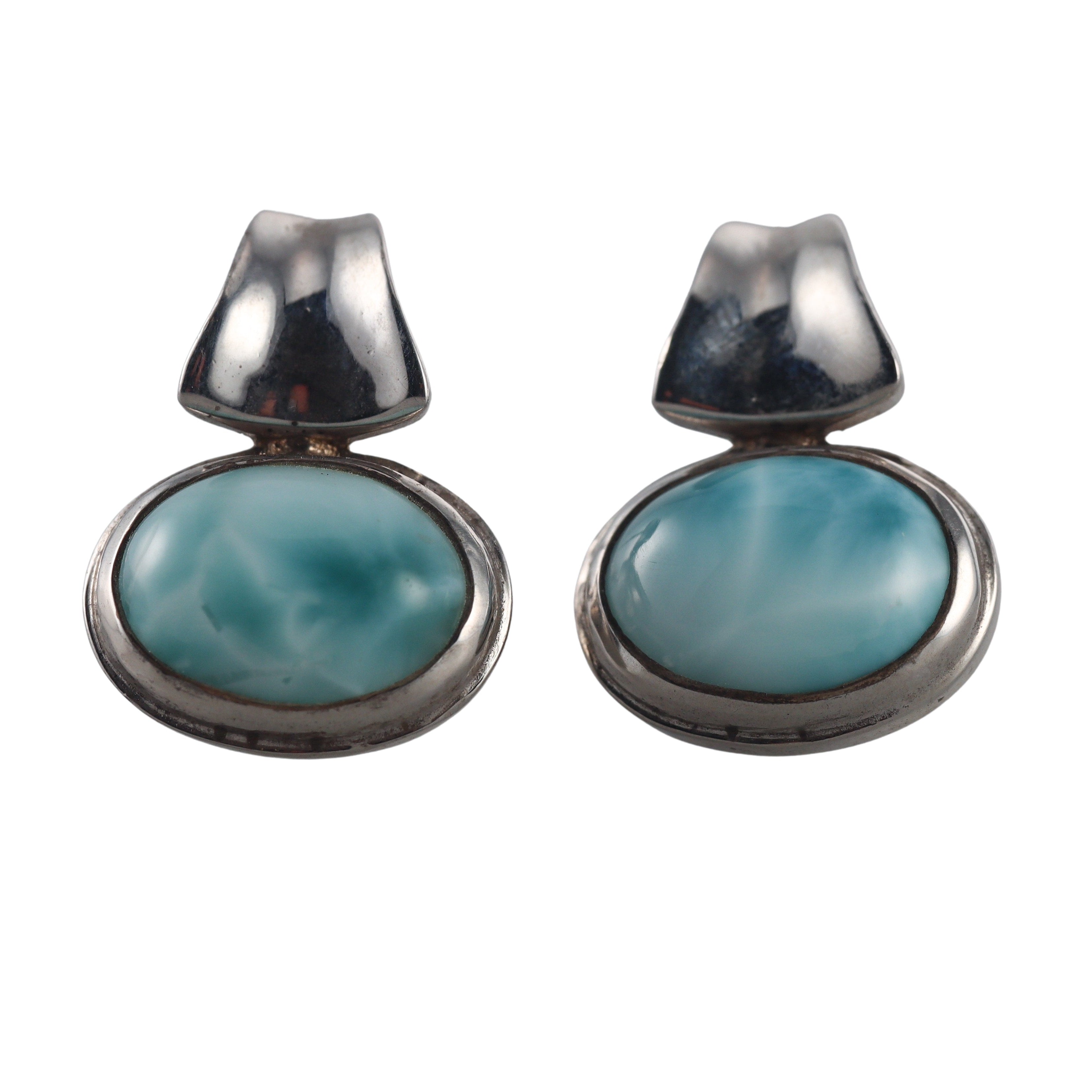 Marahlago Sterling Silver Larimar Earrings Retail $364