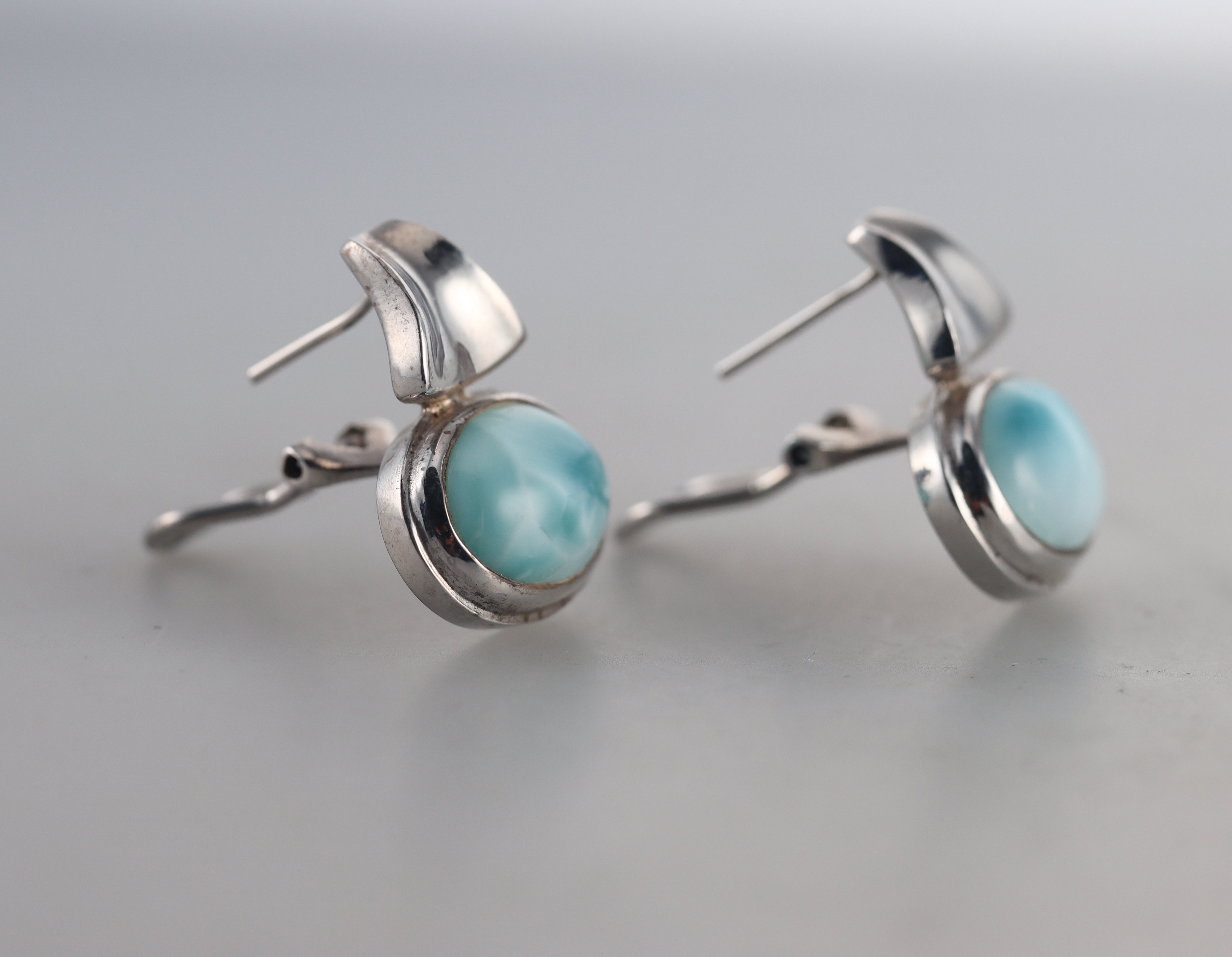 Marahlago Sterling Silver Larimar Earrings #080 Retail $364