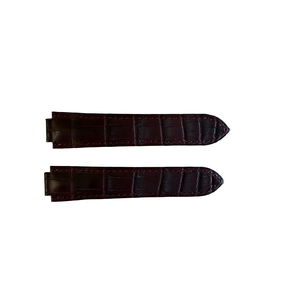 Authentic Cartier Ballon Bleu Burgundy Alligator Watch Strap Band 20mm KD2JXS49