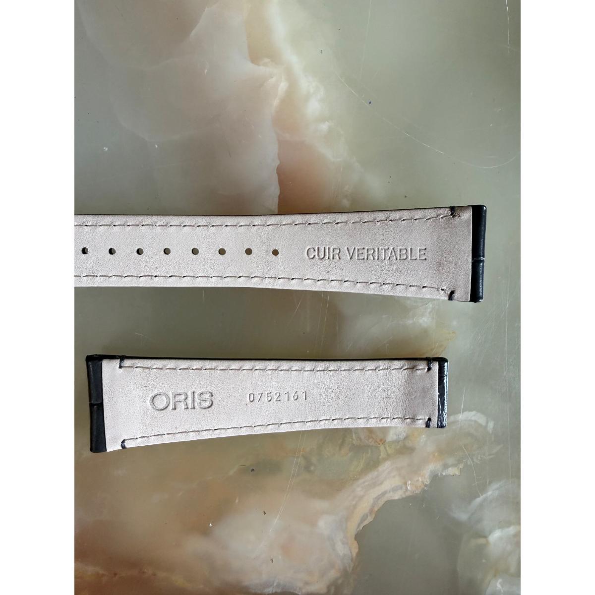 Authentic Oris Gray Leather Watch Strap Band 21mm 0752161