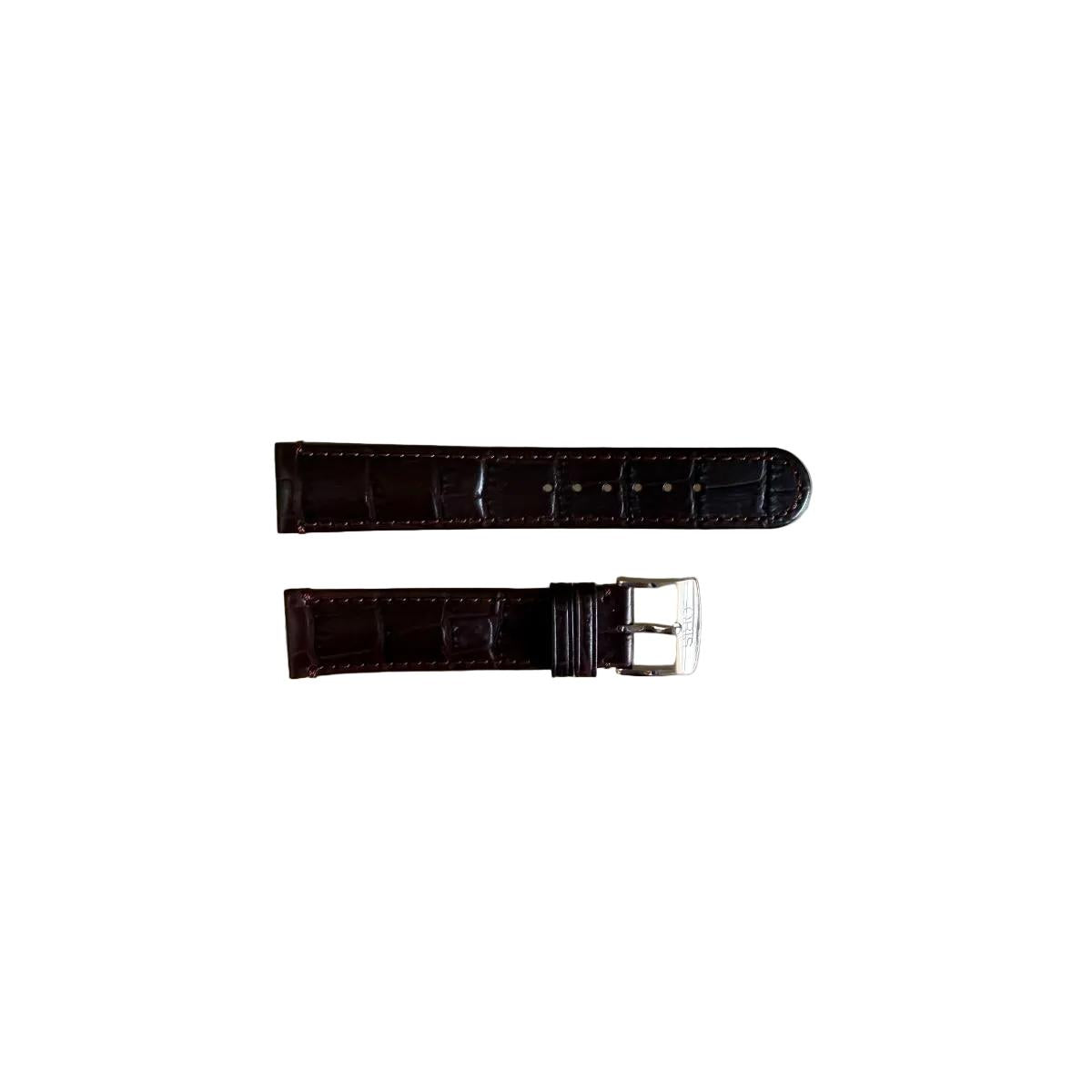 Authentic Brown Leather Watch Strap Band 19mm w Buckle 5 19 52
