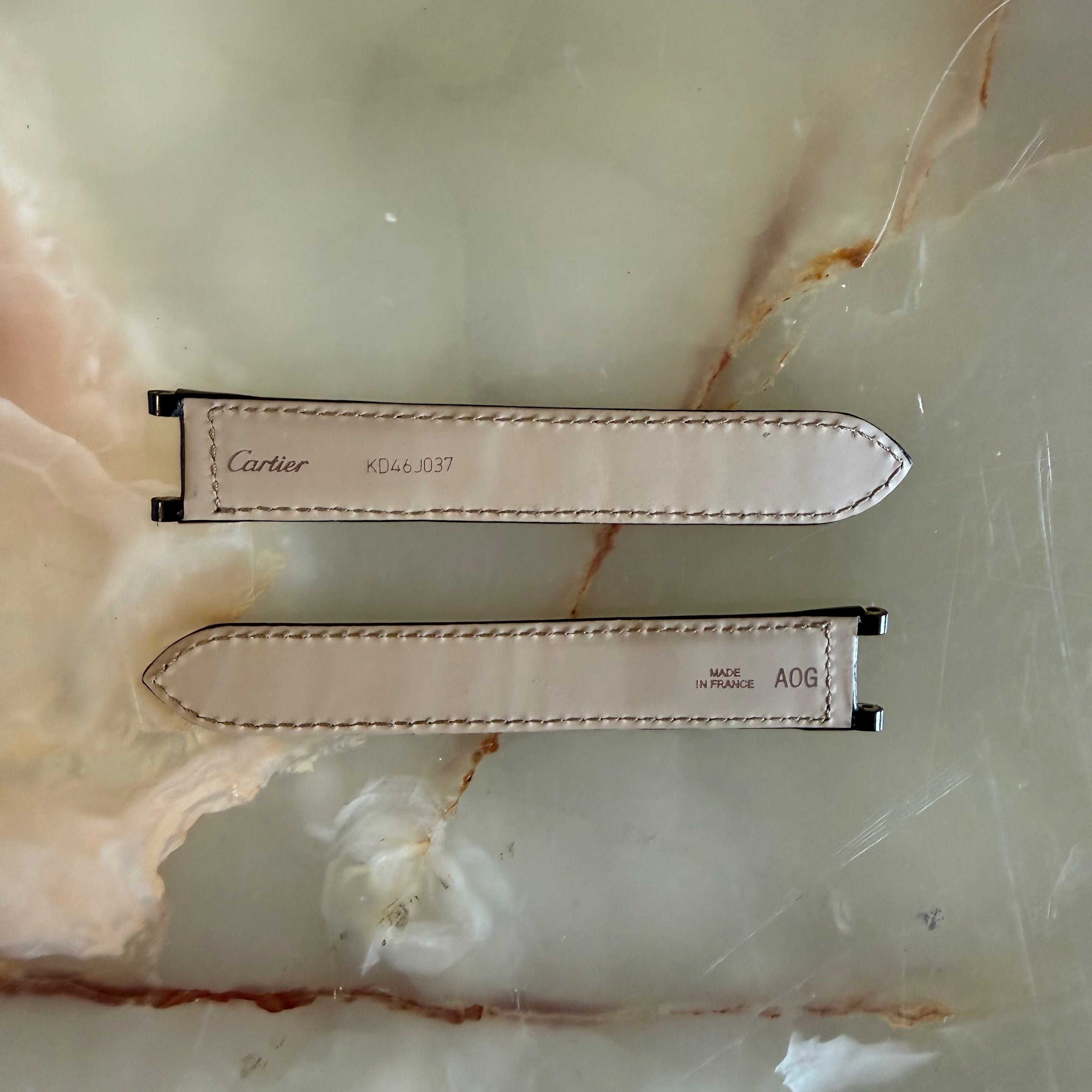 Authentic Cartier Pasha Black Alligator Watch Strap Band 18.85mm KD46J037