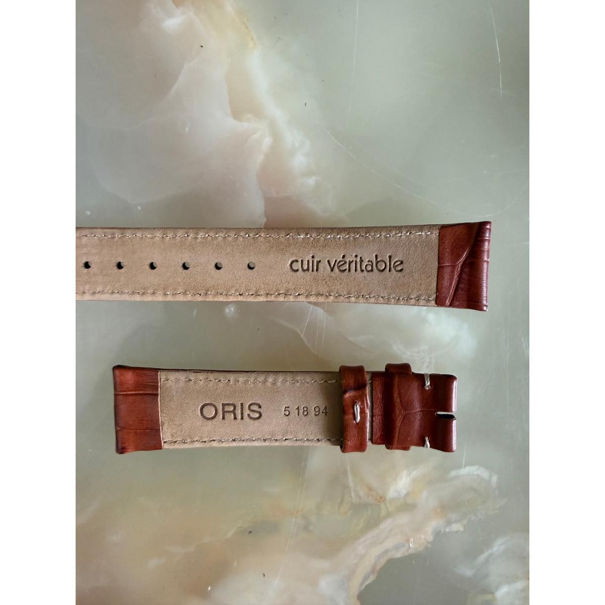 Authentic Oris Brown Leather Watch Strap Band 19mm 5 18 94