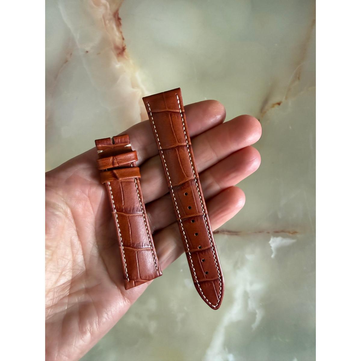 Authentic Oris Brown Leather Watch Strap Band 19mm 5 18 94