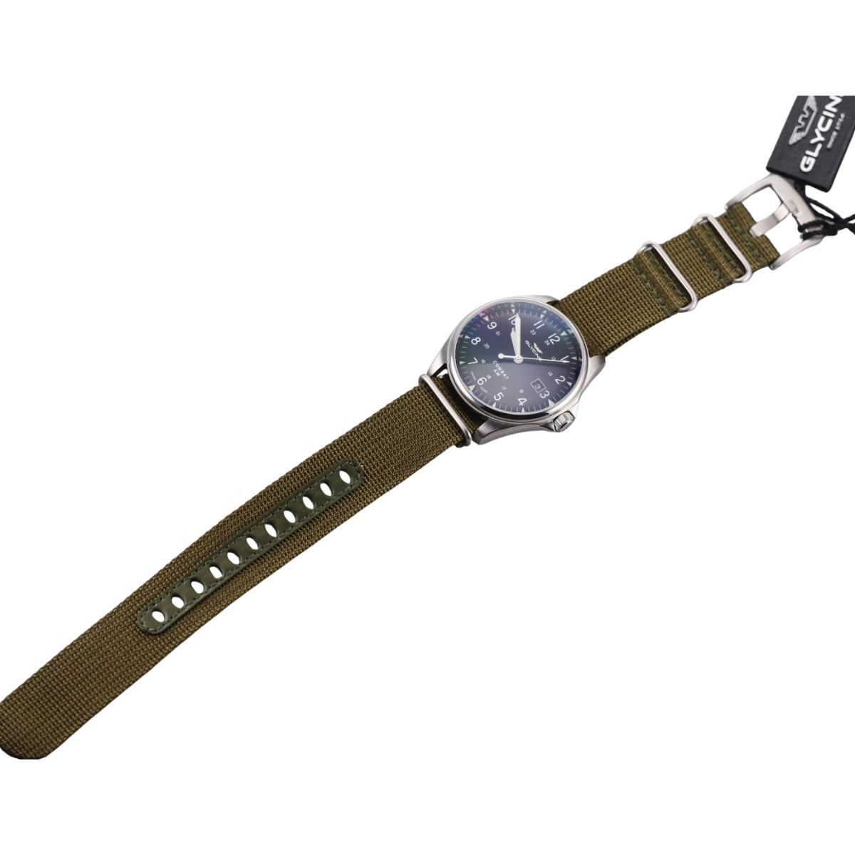 Glycine Combat AM Black Dial Automatic Watch 3890.191AT.TB2