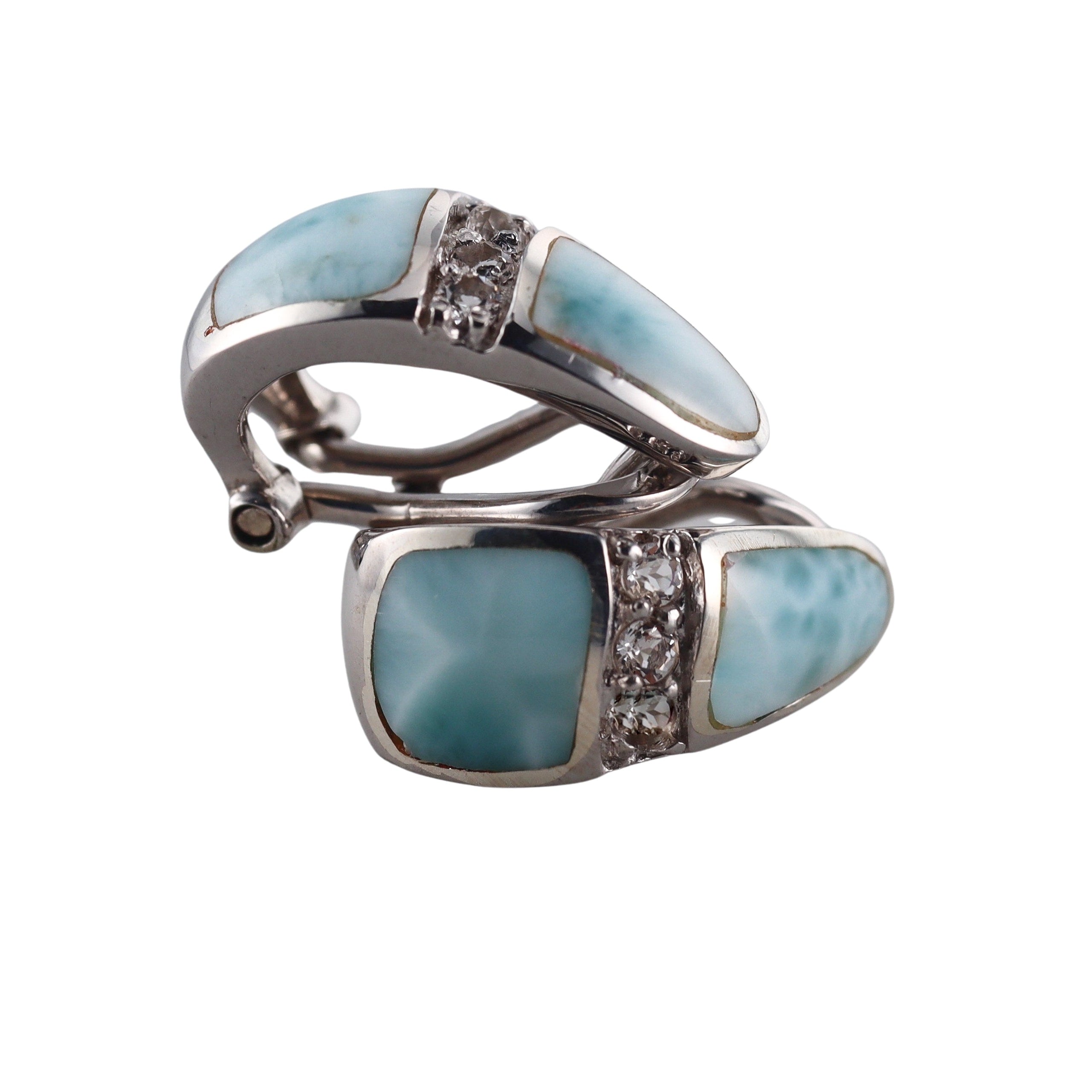 Marahlago Sterling Silver Marina Larimar Earrings #006 Retail $234