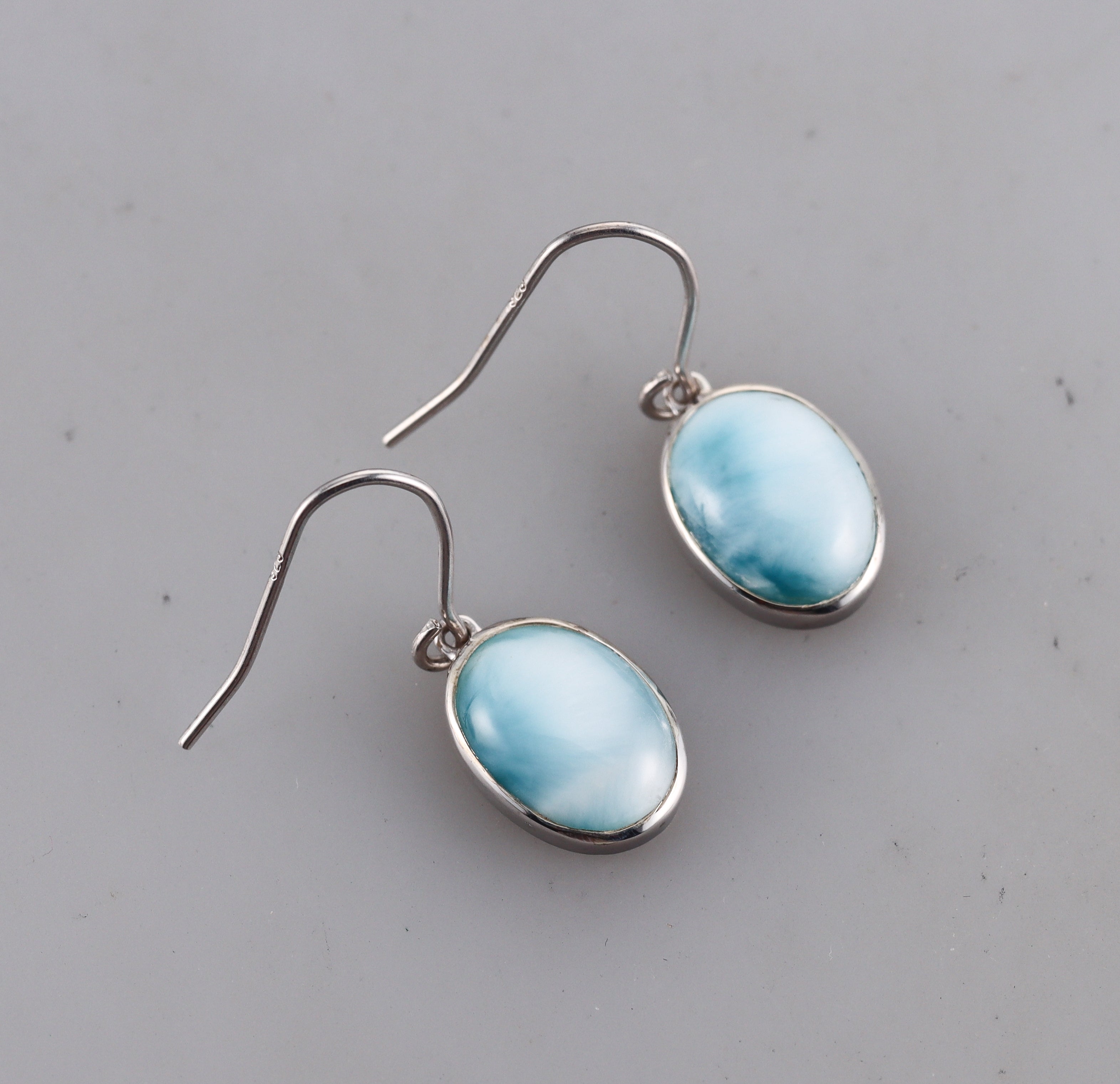 Marahlago Sterling Silver Larimar Earrings #008 Retail $210