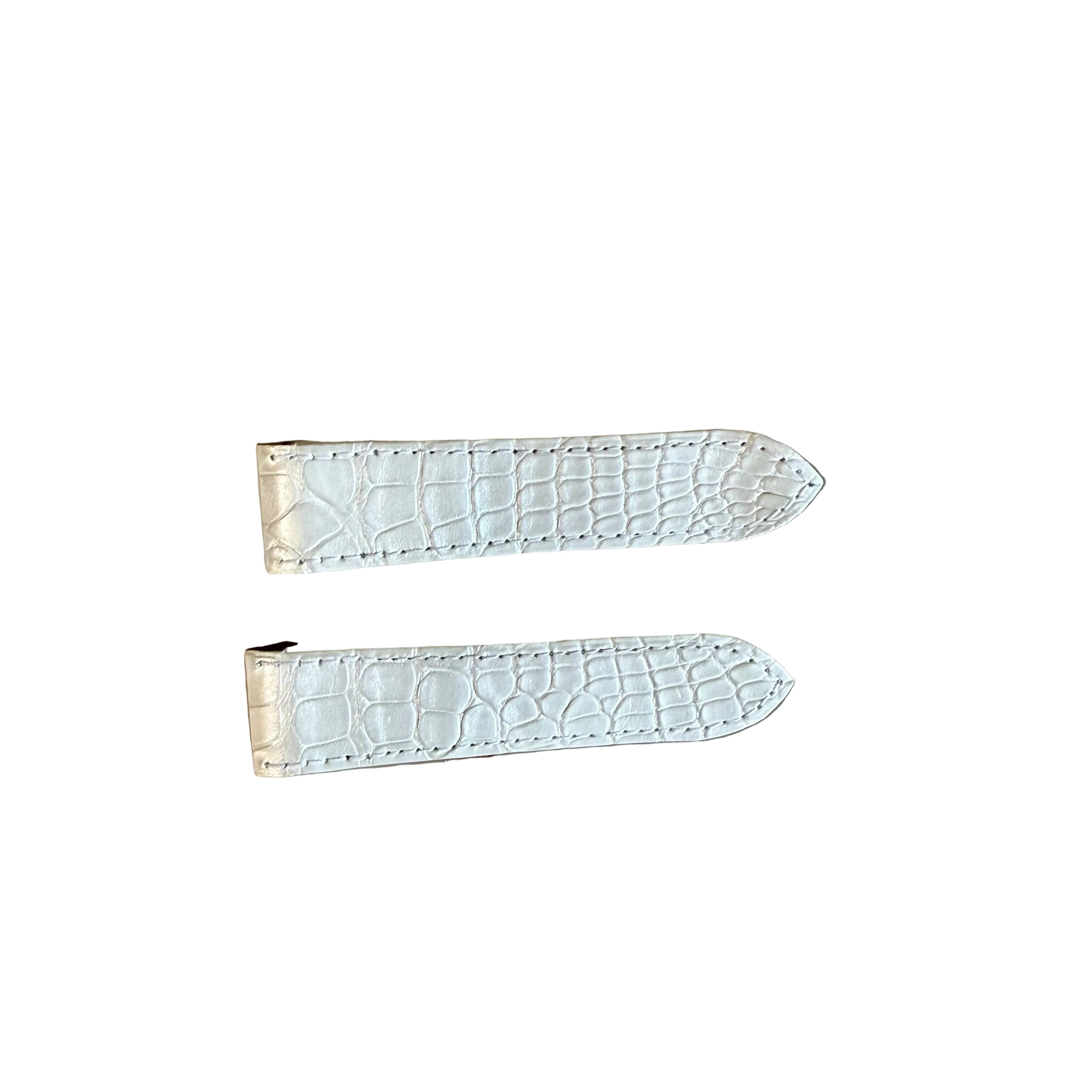 Authentic Cartier White Alligator Quick Release Watch Strap Band 23.20mm KD95XS06