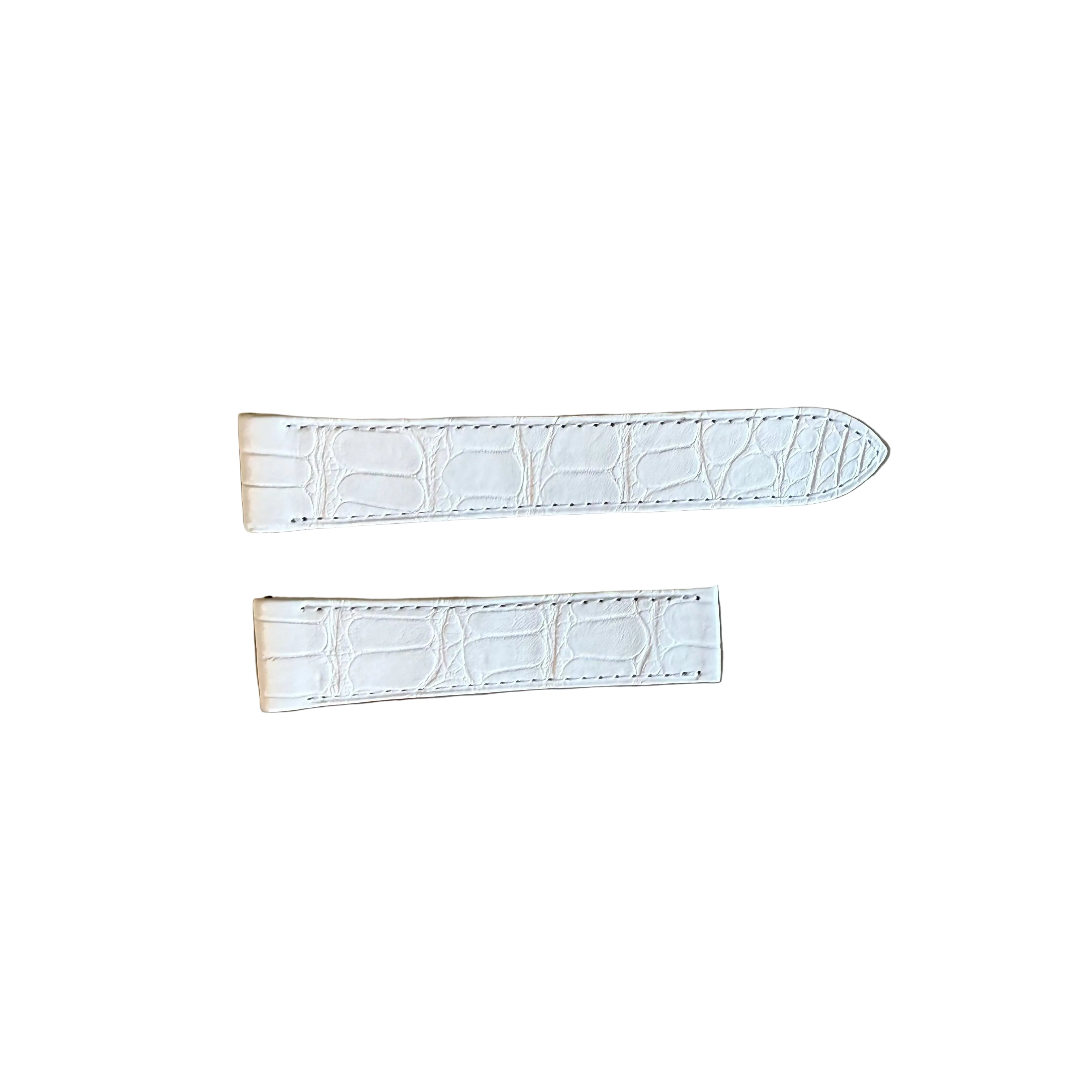 Authentic Cartier White Alligator Watch Strap Band 21mm KD97IK63