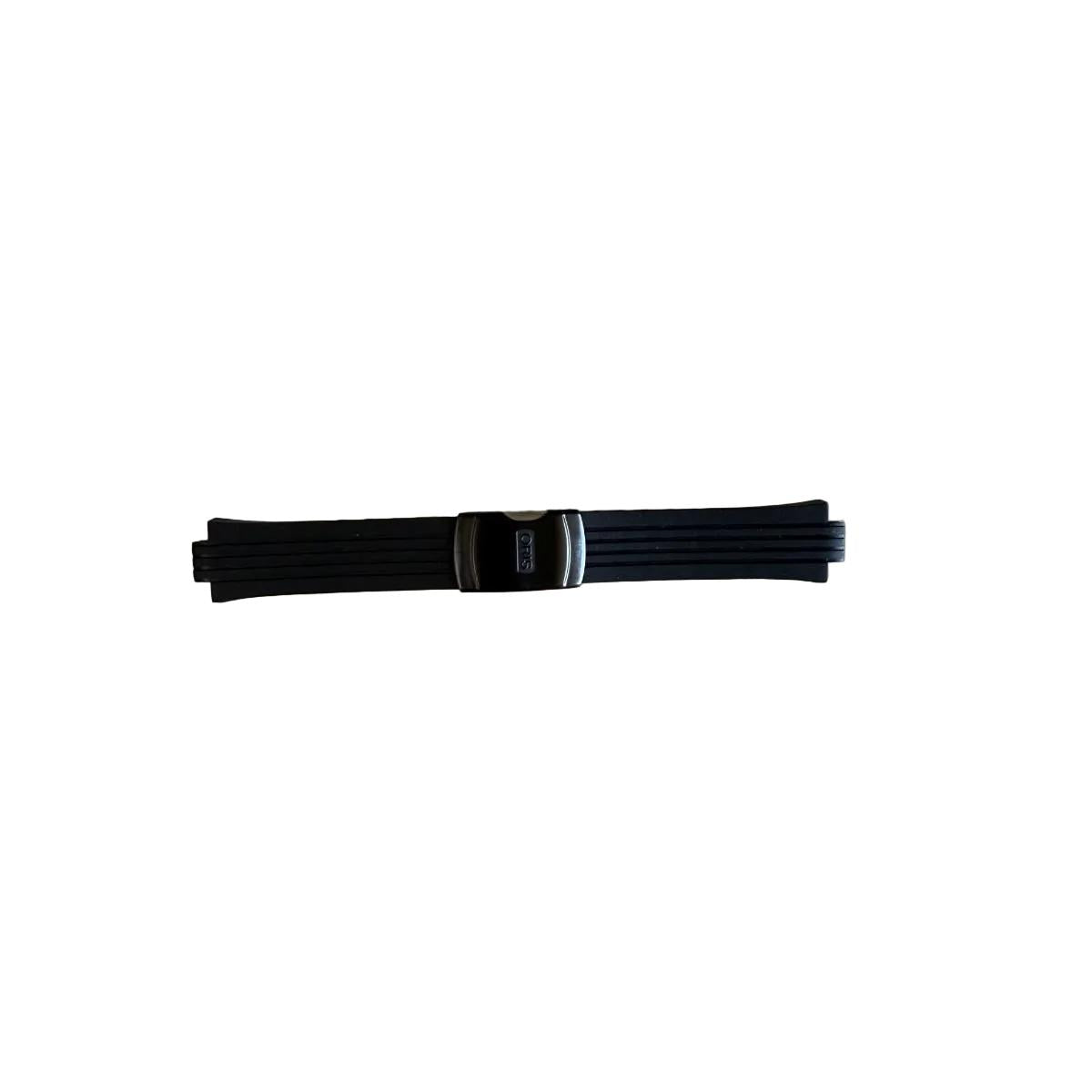 Authentic Oris Black Rubber Watch Strap Band 23mm w Deployant Buckle 4 25 01