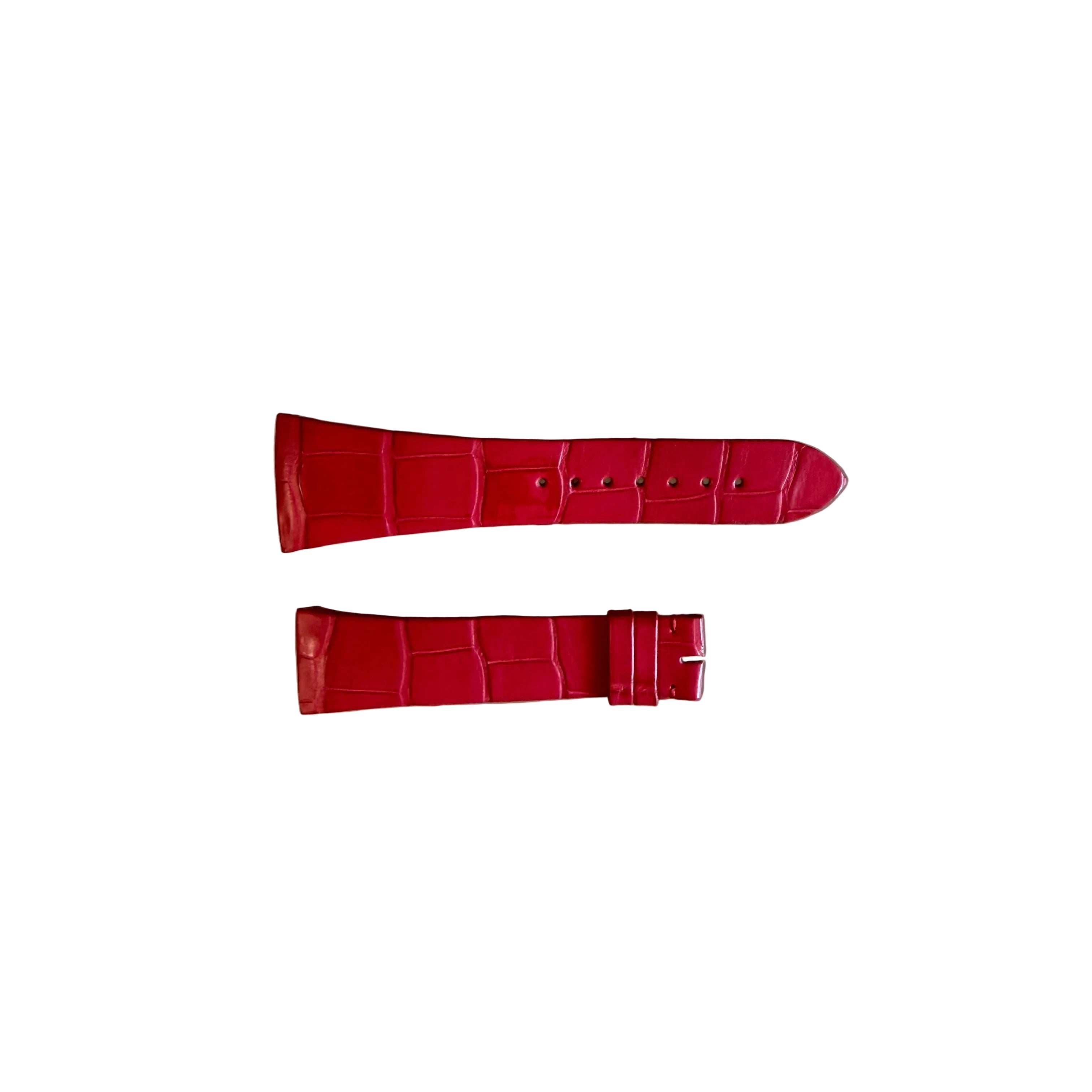 Authentic Cartier Red Alligator Quick Release Watch Strap Band 20mm KD2BAL66-S07