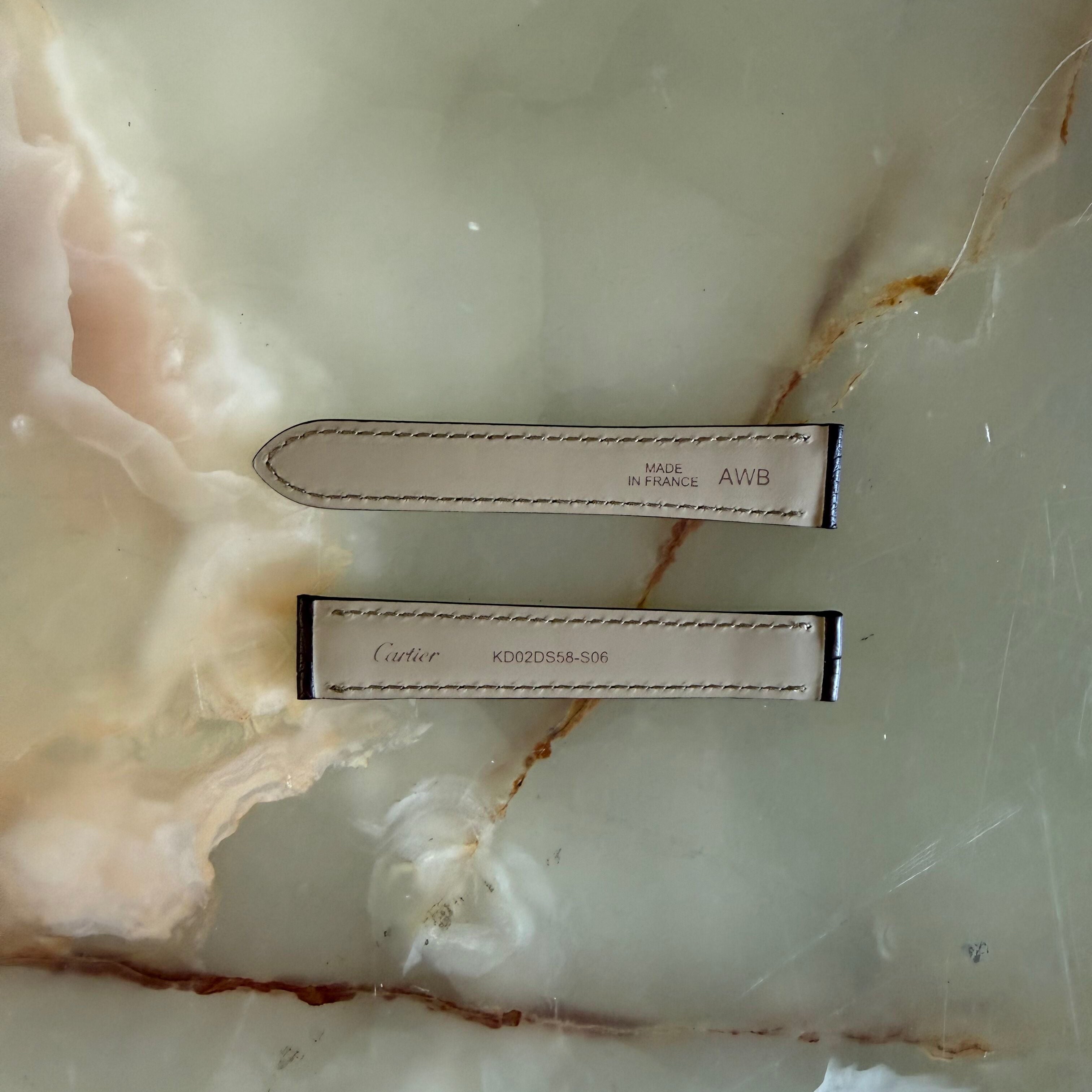 Authentic Cartier Burgundy Alligator Watch Strap Band 16mm KD02DS58-S06