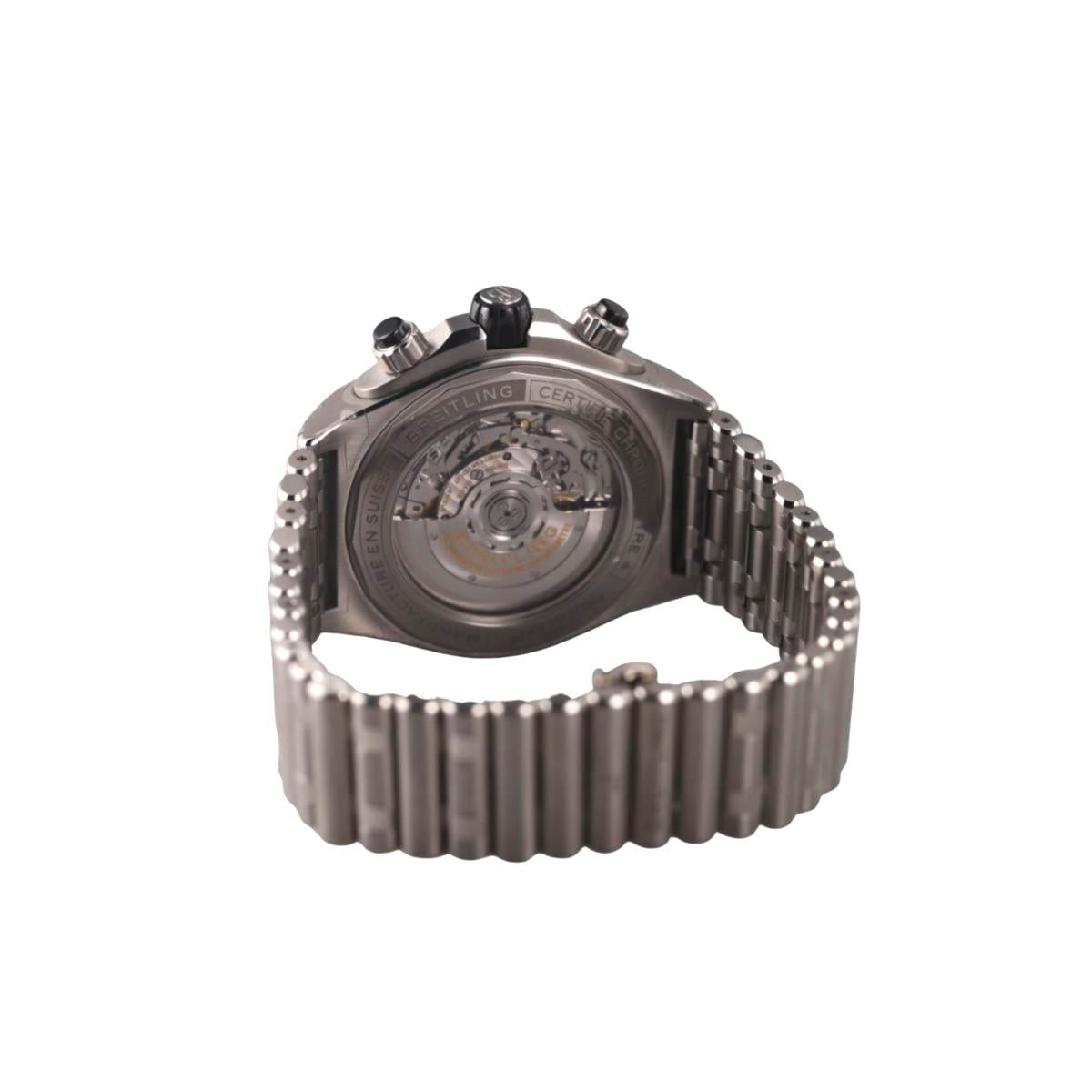 Breitling Super Chronomat B01 44 Black Steel Chronograph Watch AB0136