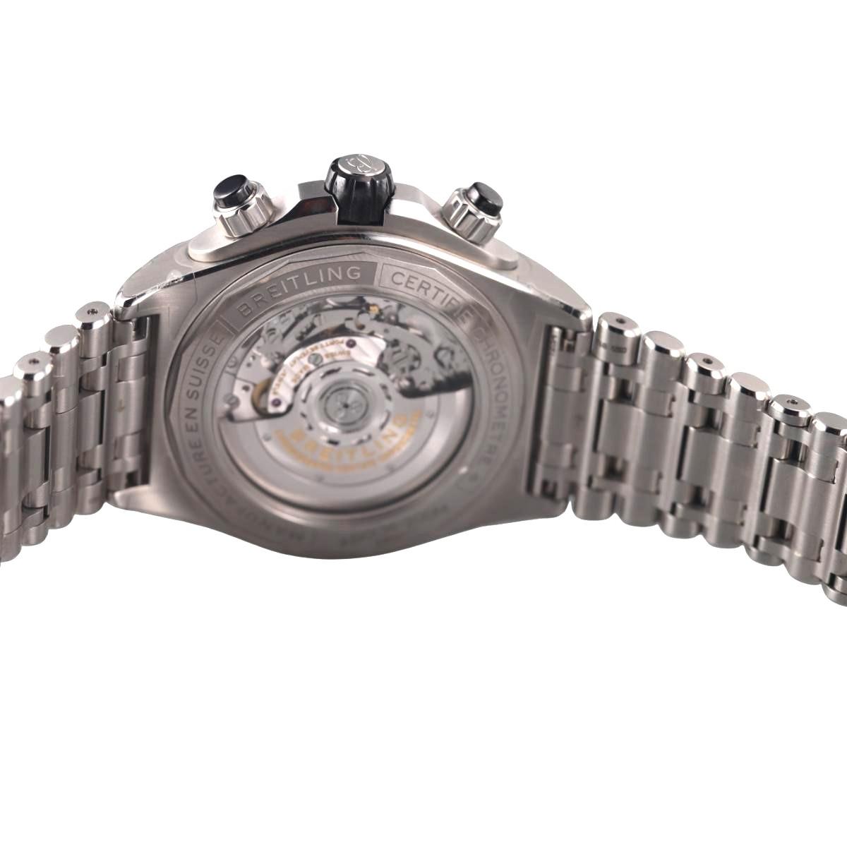 Breitling Super Chronomat B01 44 Black Steel Chronograph Watch AB0136