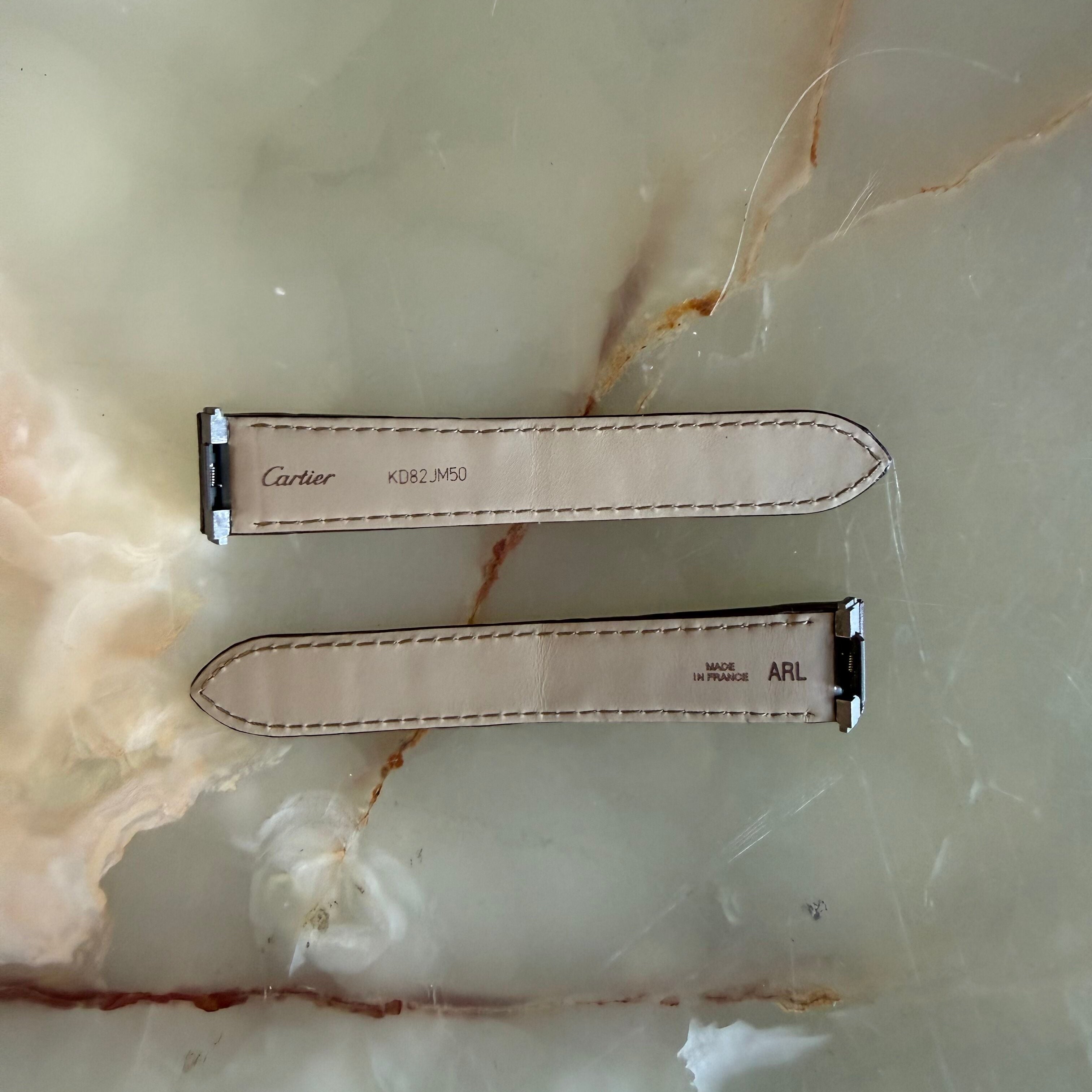 Authentic Cartier Brown Alligator Quick Release Watch Strap Band 20mm KD82JM50