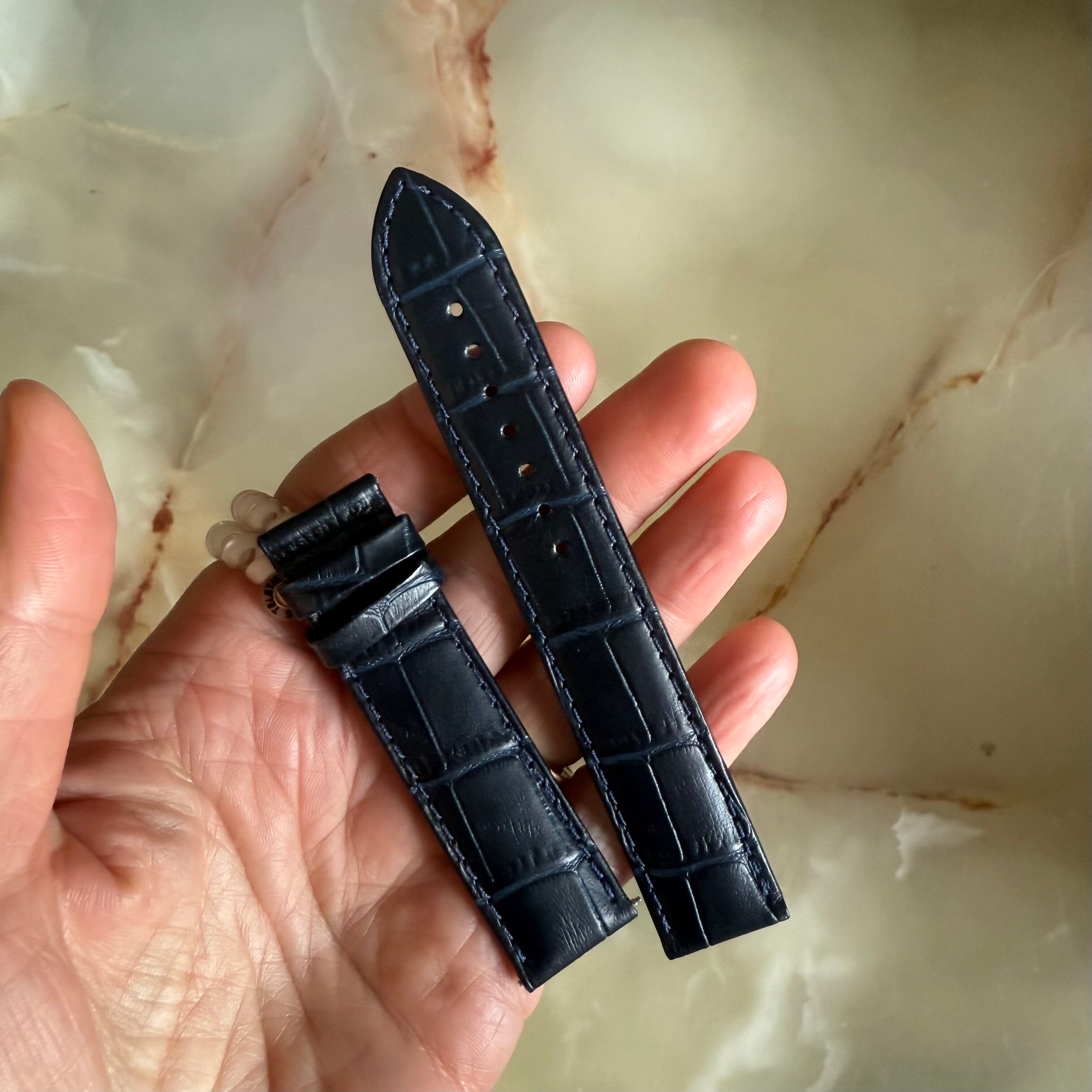Authentic Tissot Blue Alligator Watch Strap Band 19mm T610032786