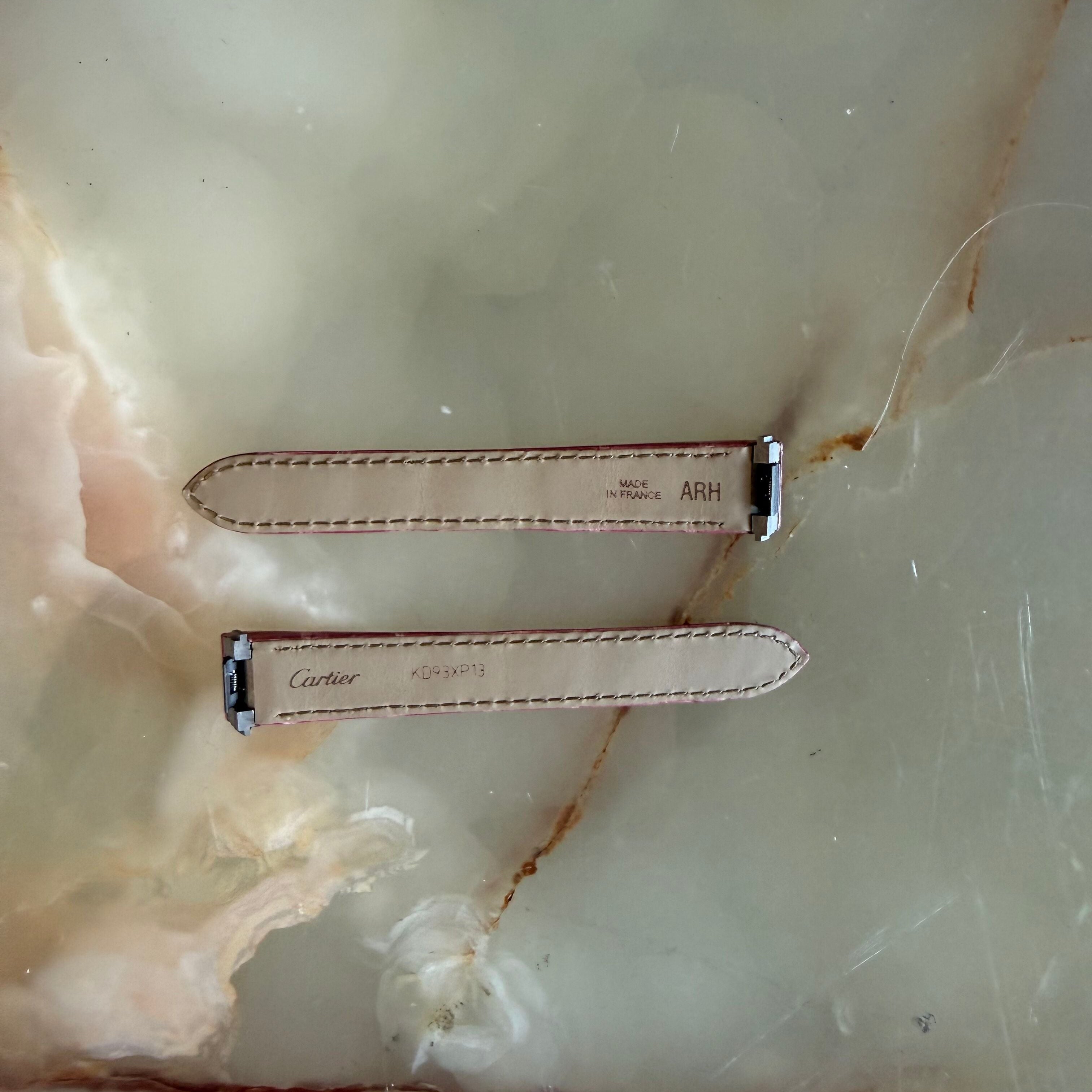 Authentic Cartier Pink Alligator Quick Release Watch Strap Band 15mm KD93XP13