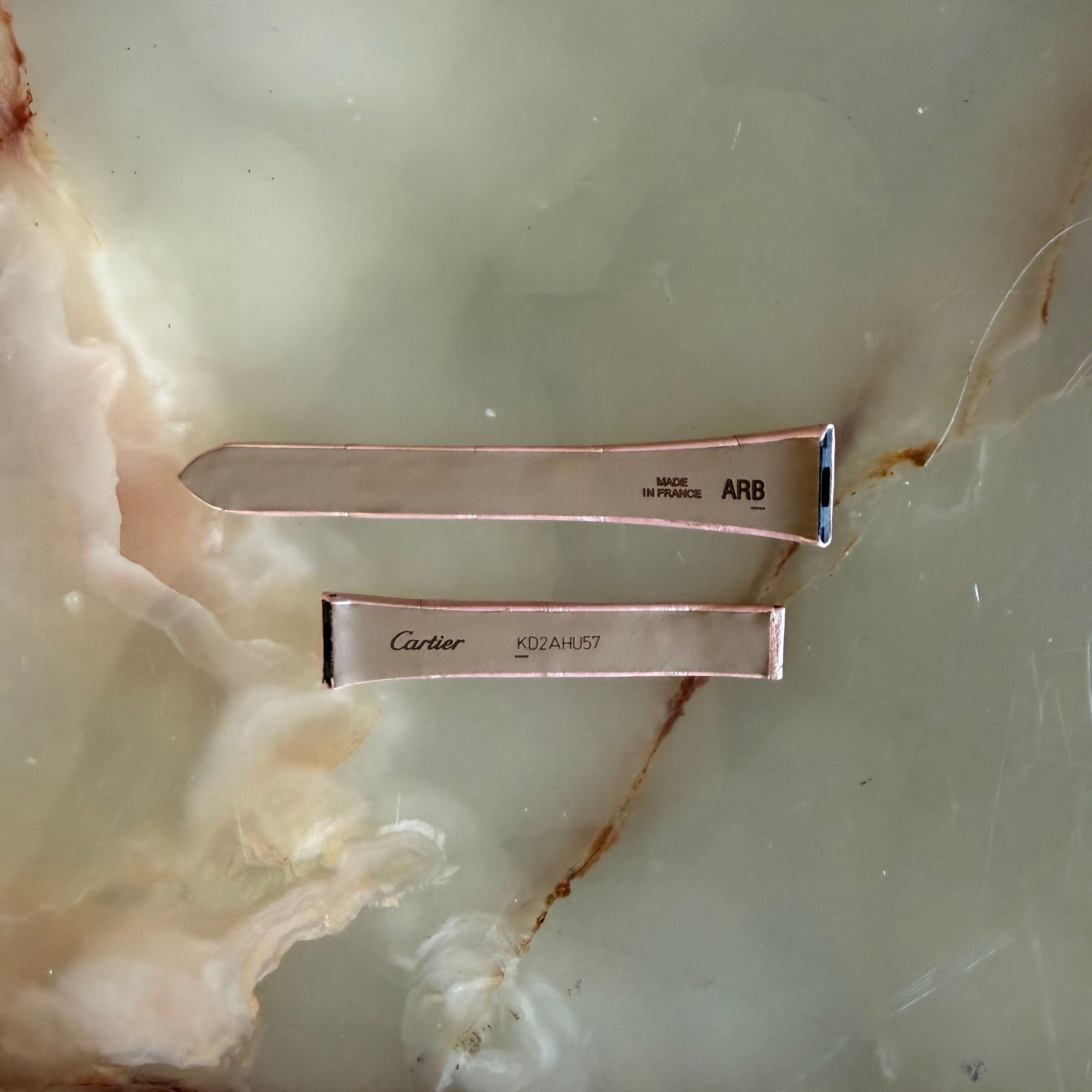 Authentic Cartier Pink Alligator Quick Release Watch Strap Band 15mm KD2AHU57